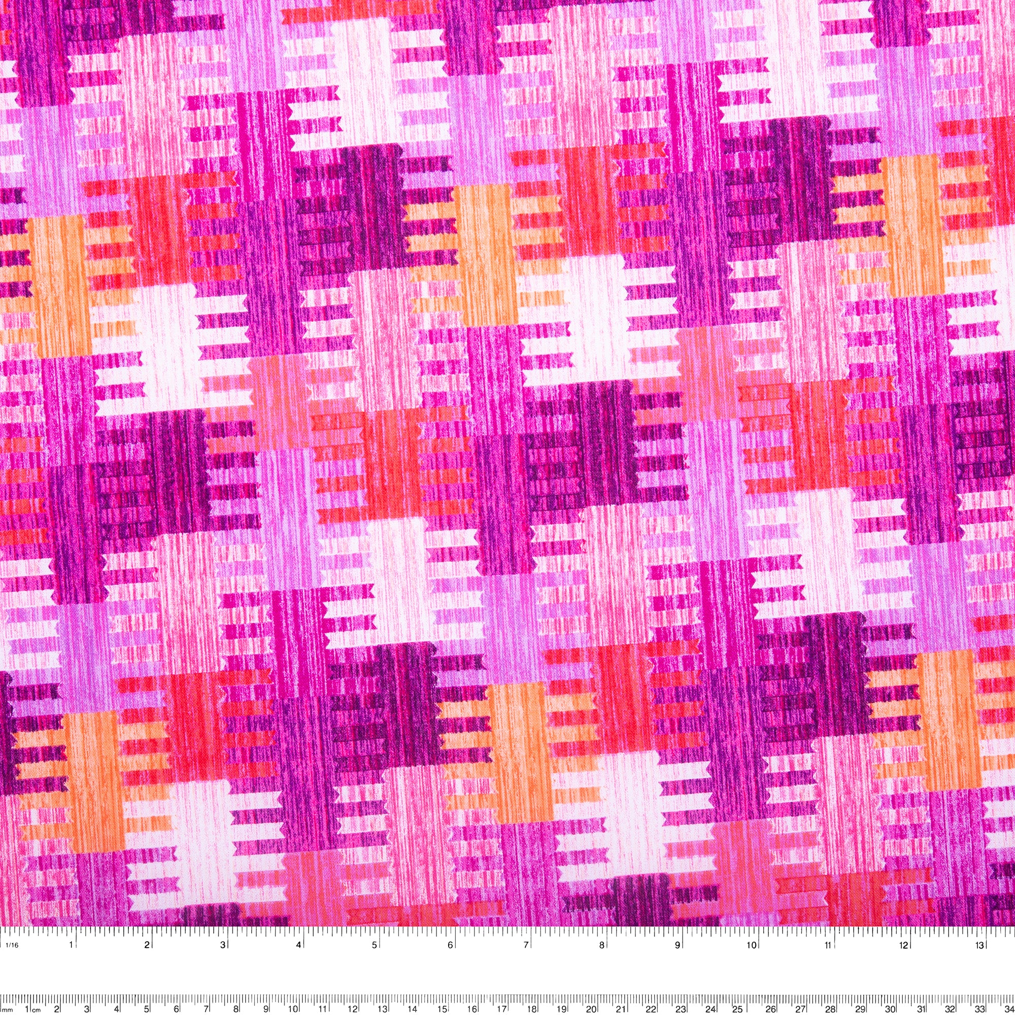 Printed cotton - KINETIC GEOMETRICS - Geometric - Pink / Purple - Image 3