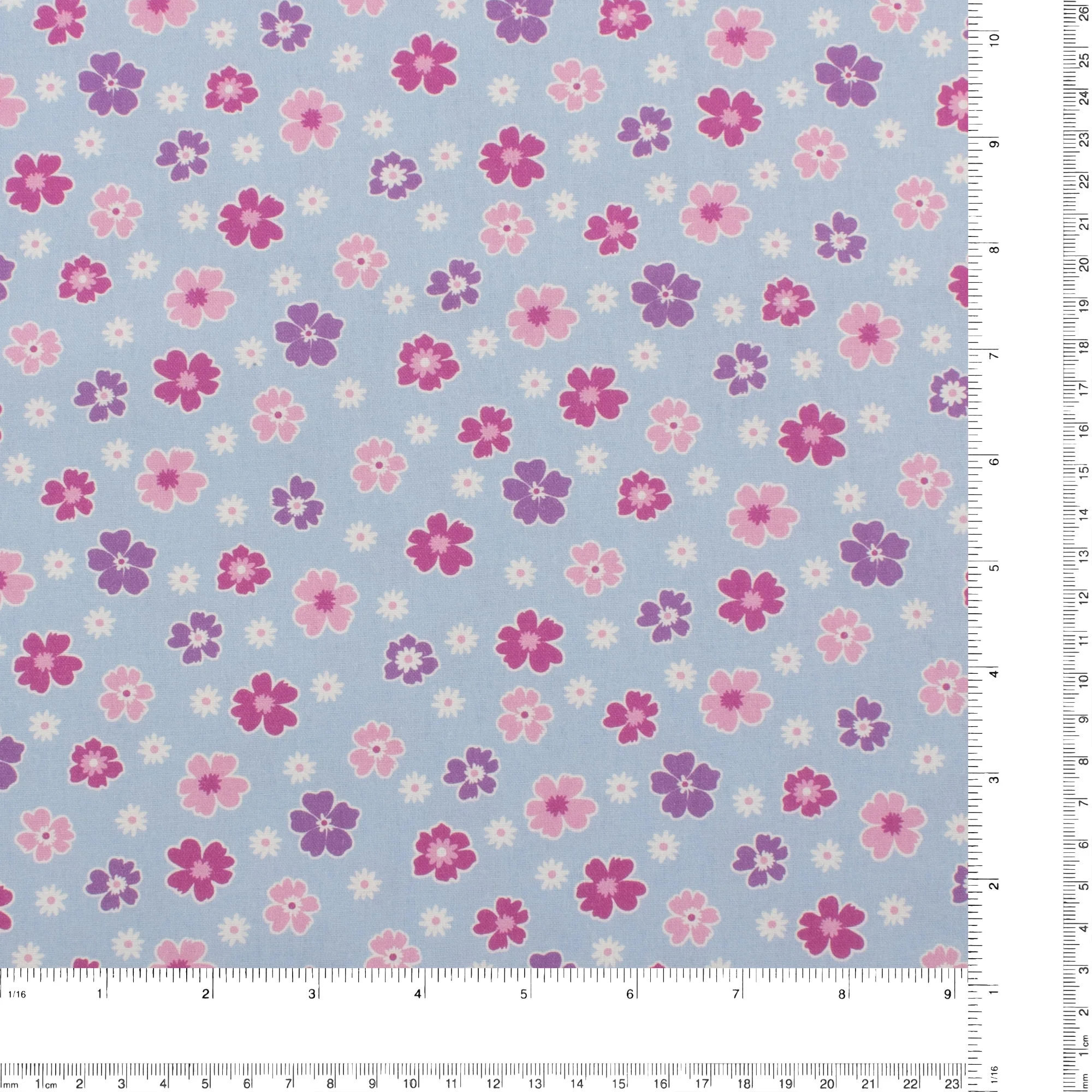 Printed Cotton - Lace garden - 007 - Perwinkle - Image 3