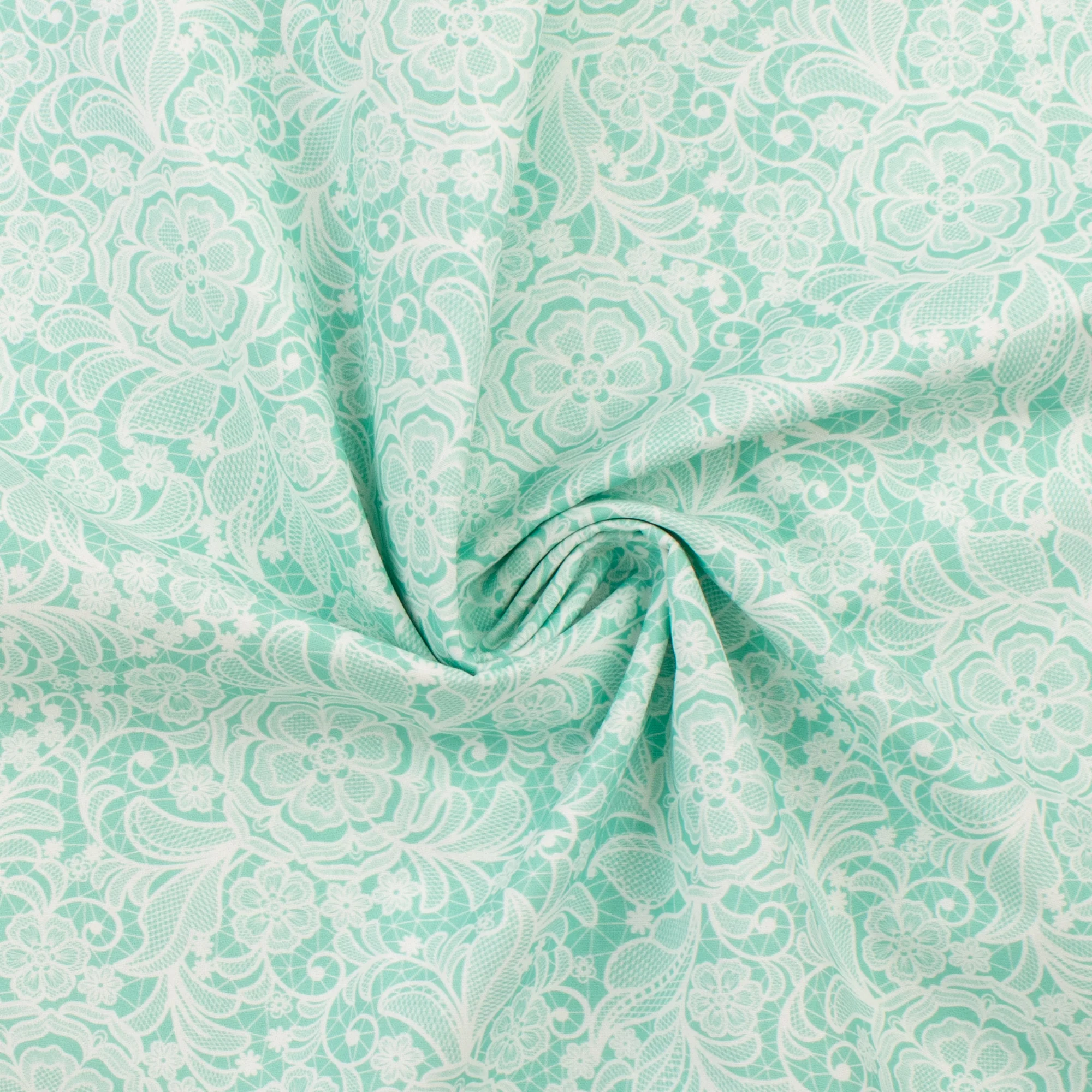 Printed Cotton - Lace garden - 009 - Spearmint - Image 2