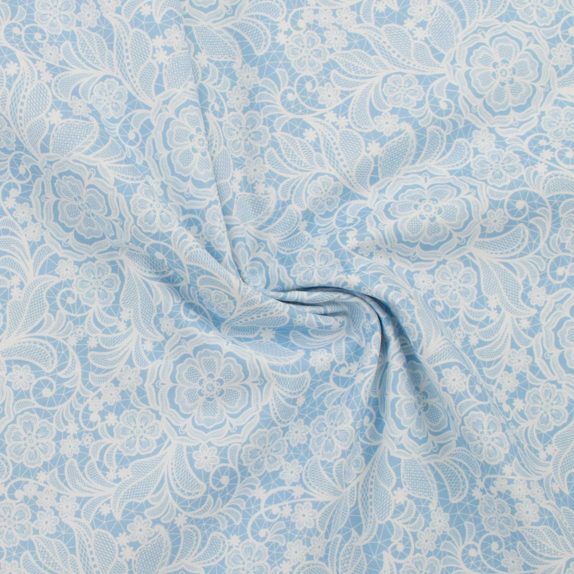 Printed Cotton - Lace garden - 011 - Perwinkle - Image 2