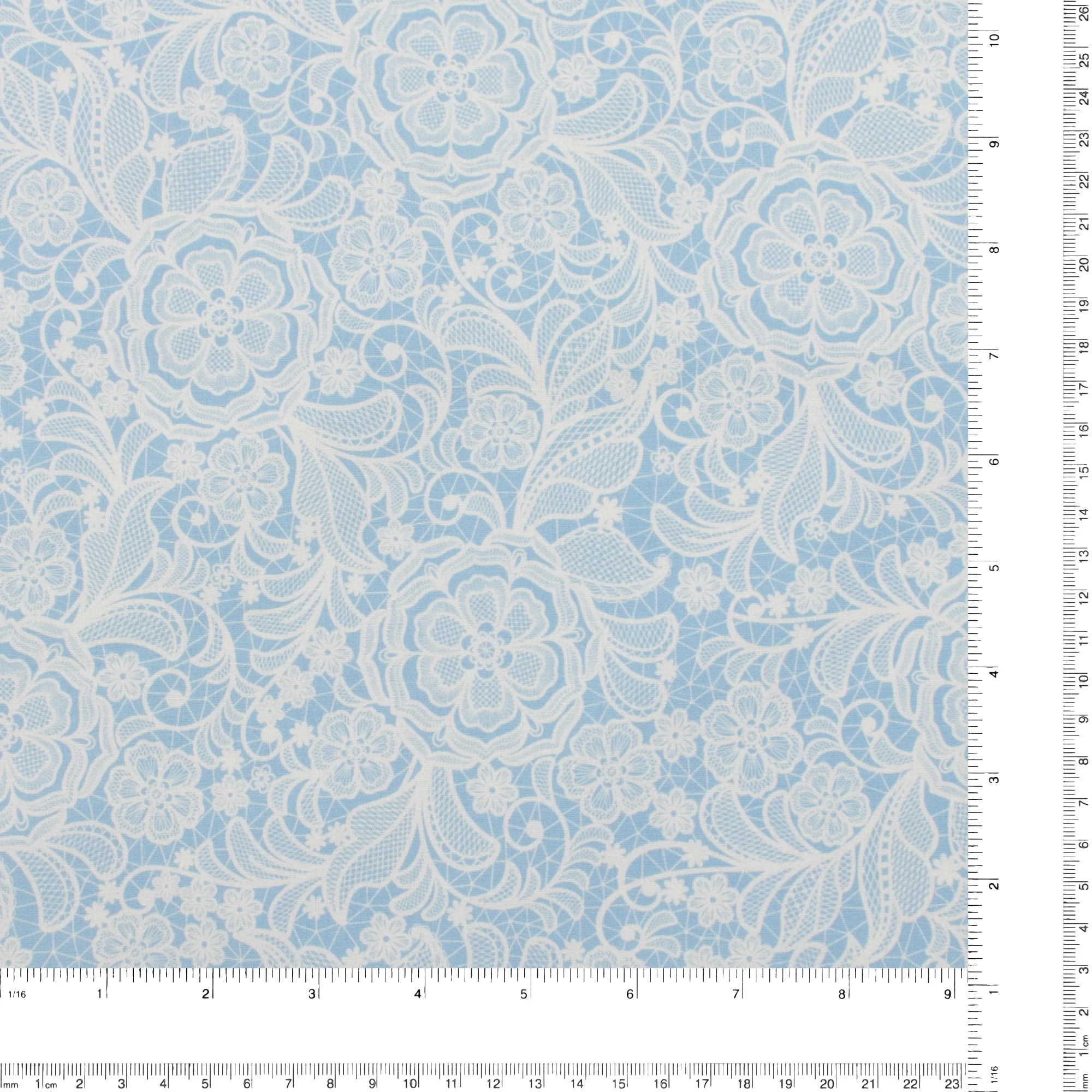 Printed Cotton - Lace garden - 011 - Perwinkle - Image 3