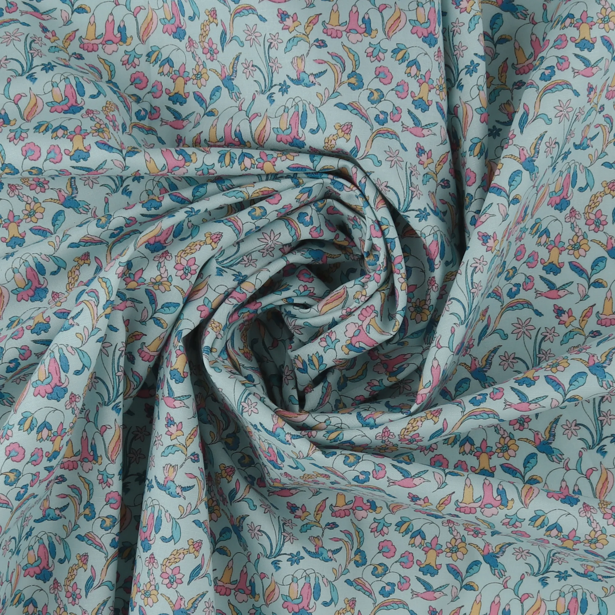 Printed Cotton - LIBERTY of PARIS - 051 - Aqua - Image 2