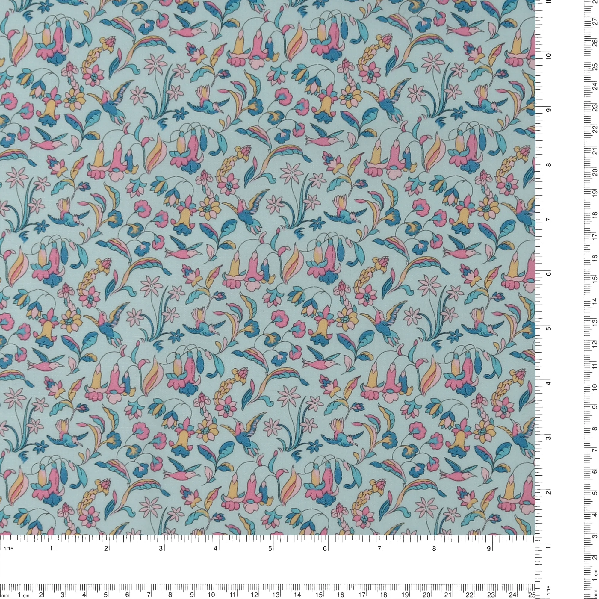 Printed Cotton - LIBERTY of PARIS - 051 - Aqua - Image 3