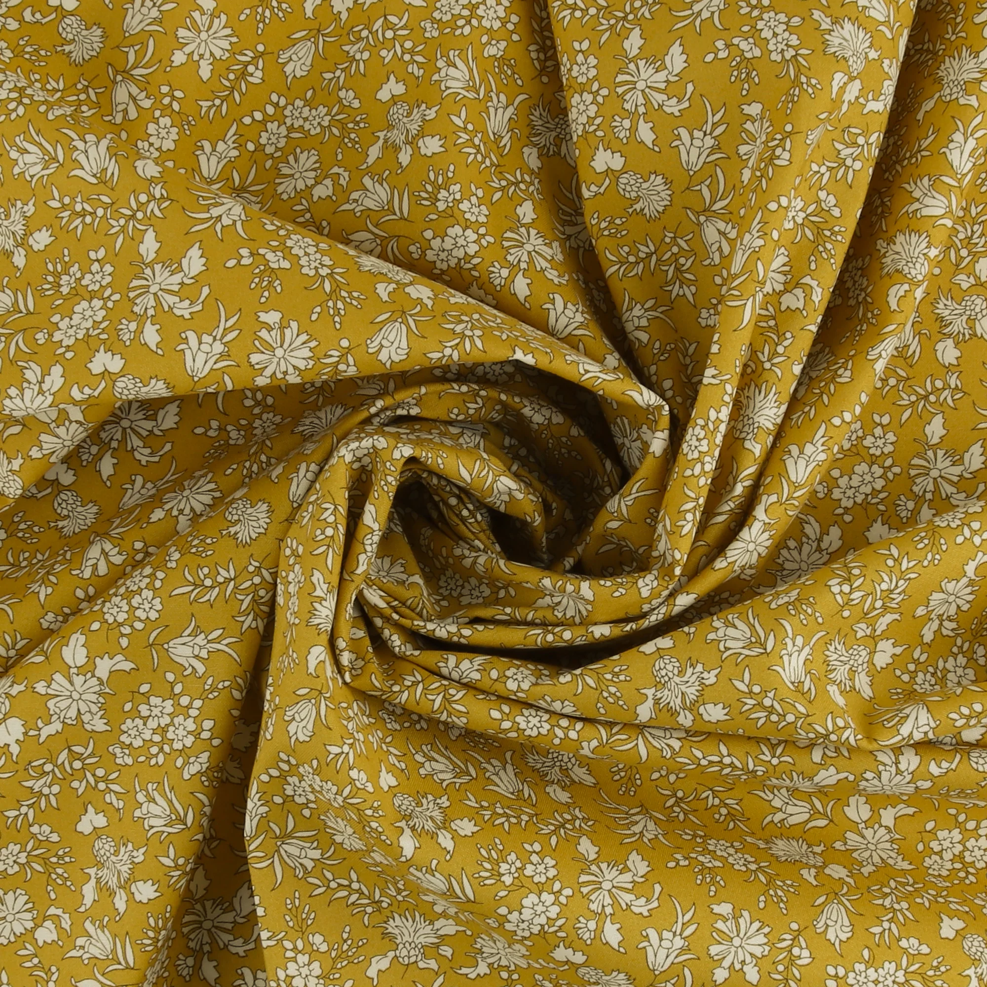 Printed Cotton - LIBERTY of PARIS - 056 - Mustard - Image 2