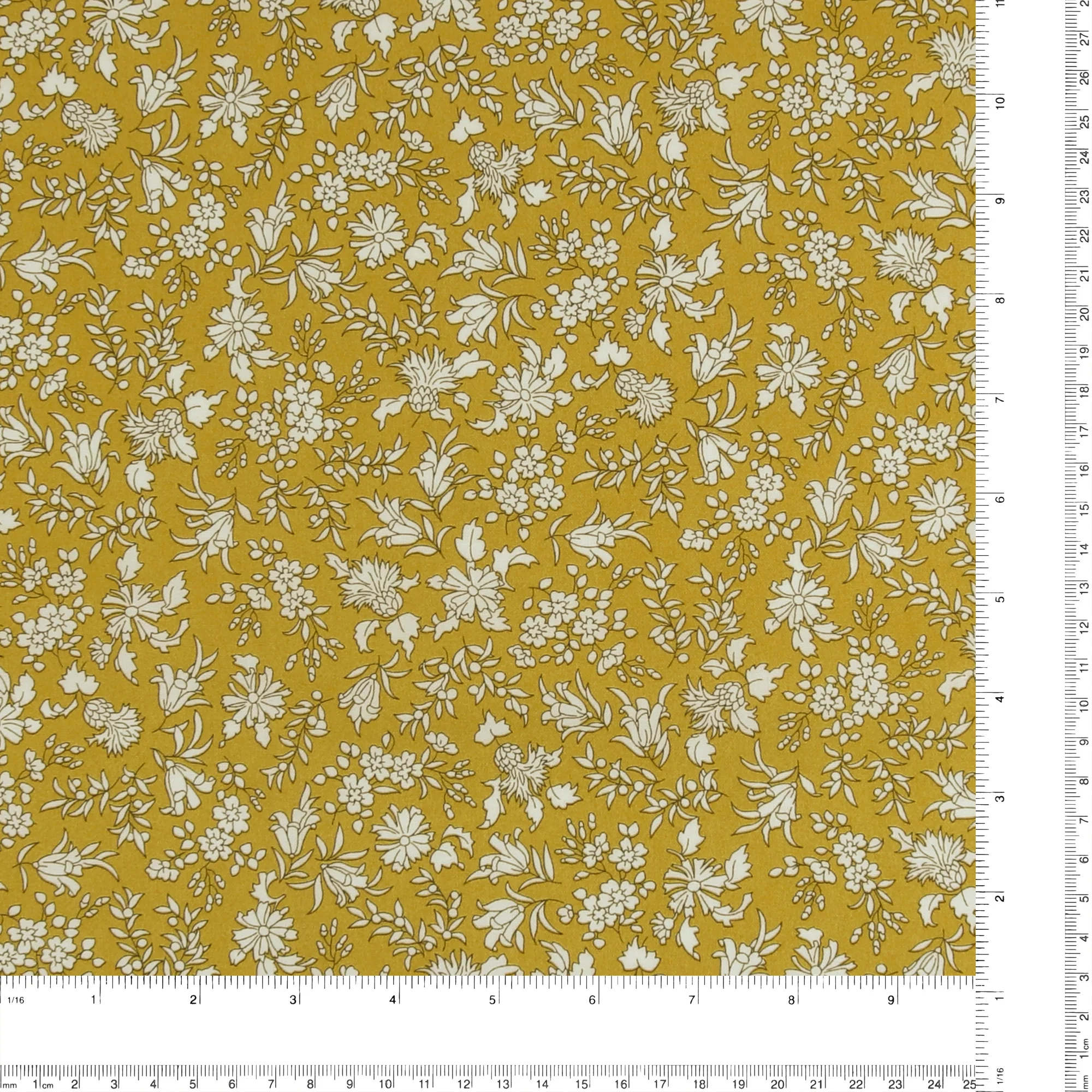 Printed Cotton - LIBERTY of PARIS - 056 - Mustard - Image 3