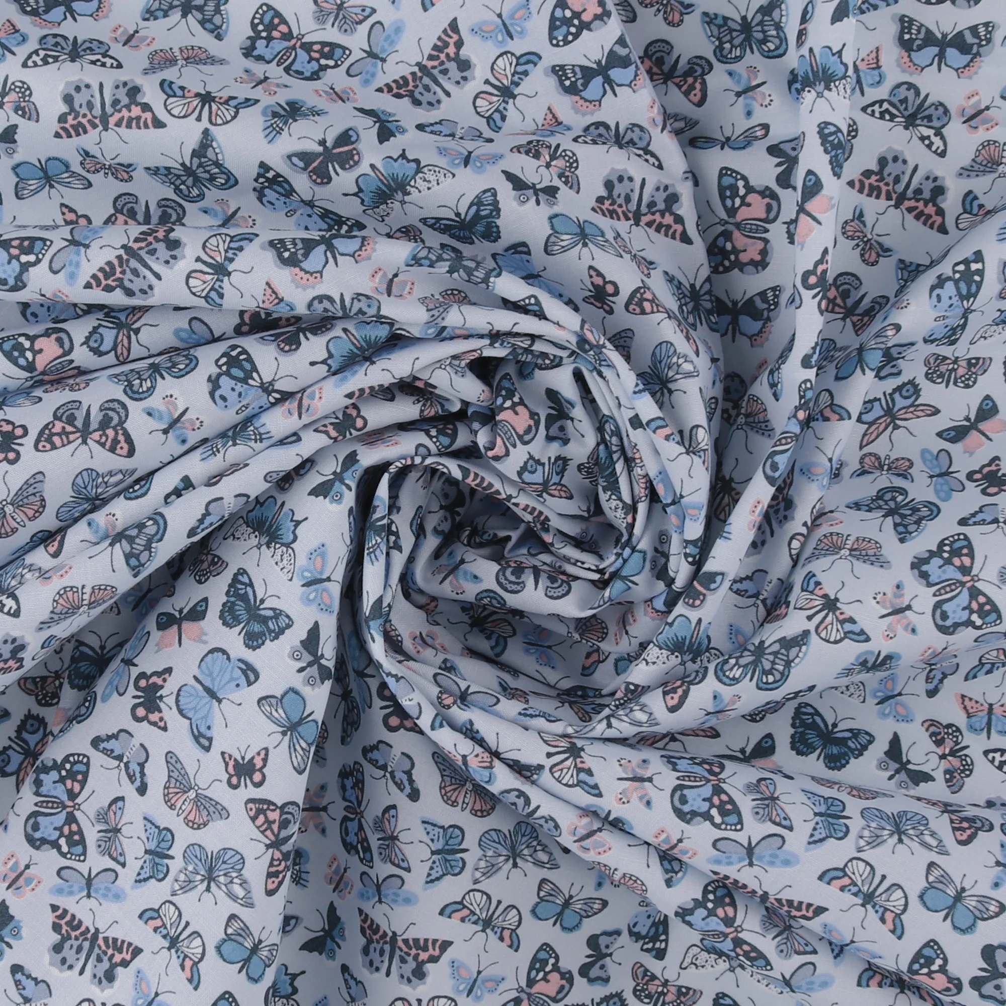 Printed Cotton - LIBERTY of PARIS - 058 - Light Blue - Image 2