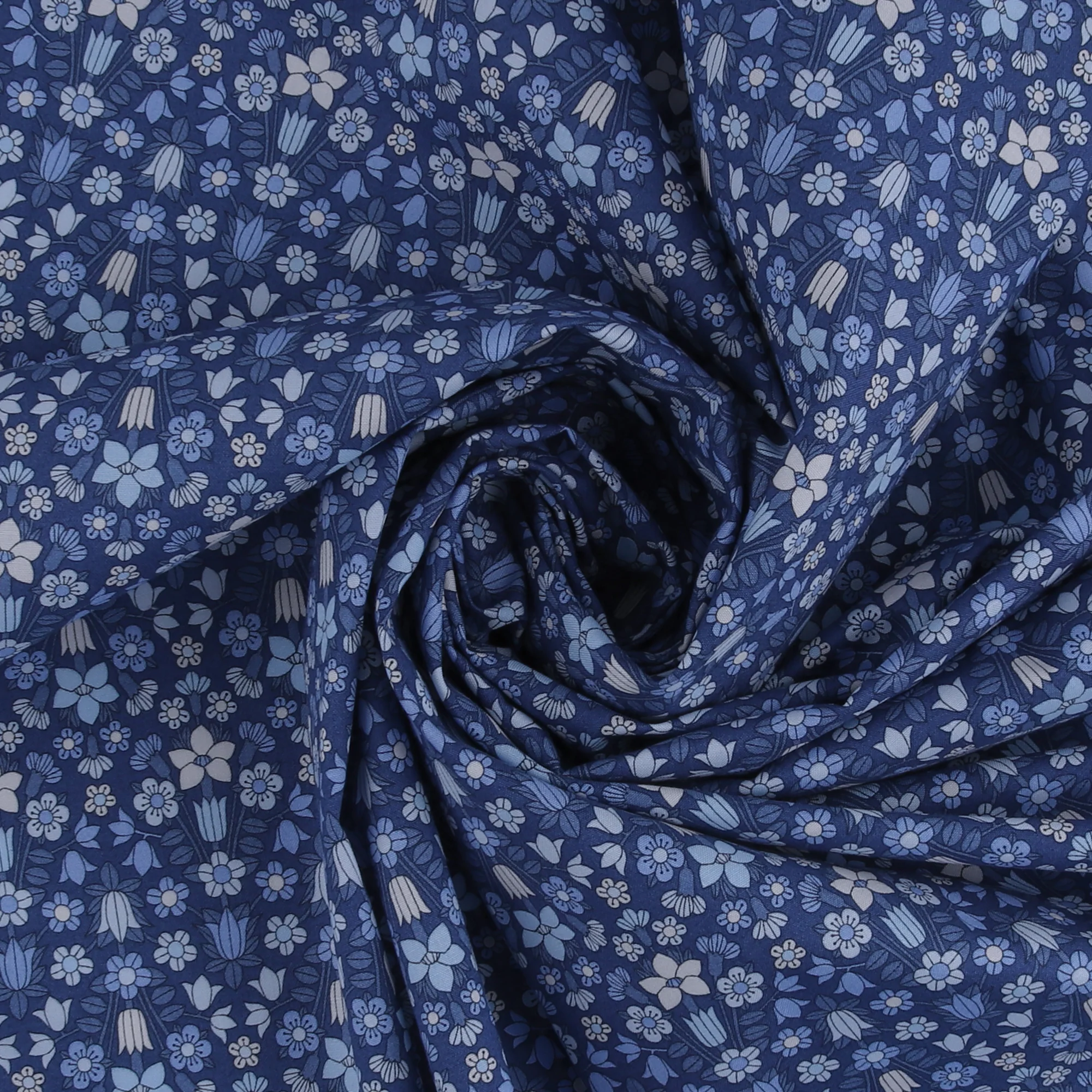 Printed Cotton - LIBERTY of PARIS - 060 - Dark Blue - Image 2