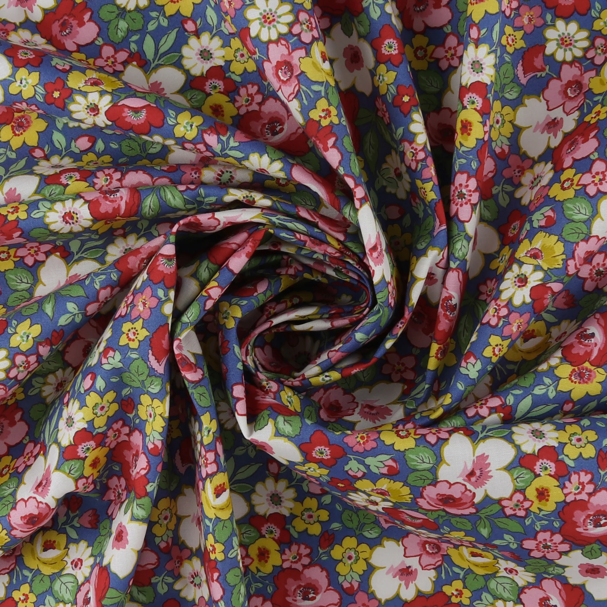 Printed Cotton - LIBERTY of PARIS - 063 - Medium Blue - Image 2