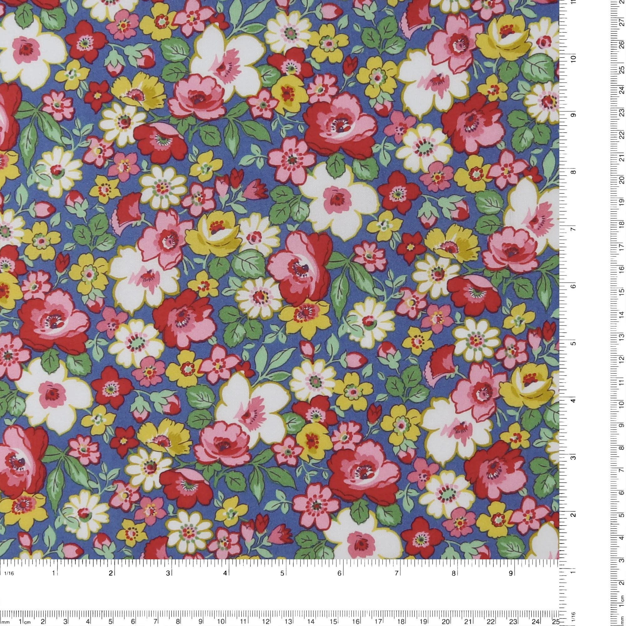 Printed Cotton - LIBERTY of PARIS - 063 - Medium Blue - Image 3
