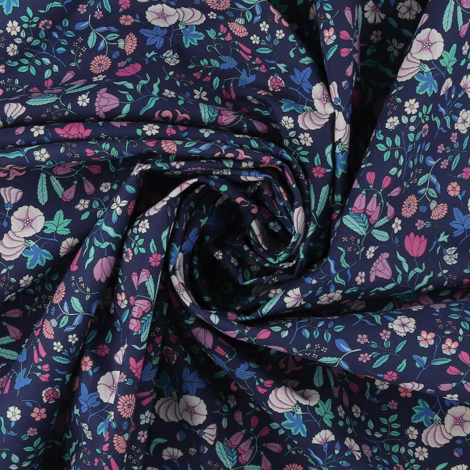 Printed Cotton - LIBERTY of PARIS - 067 - Navy - Image 2