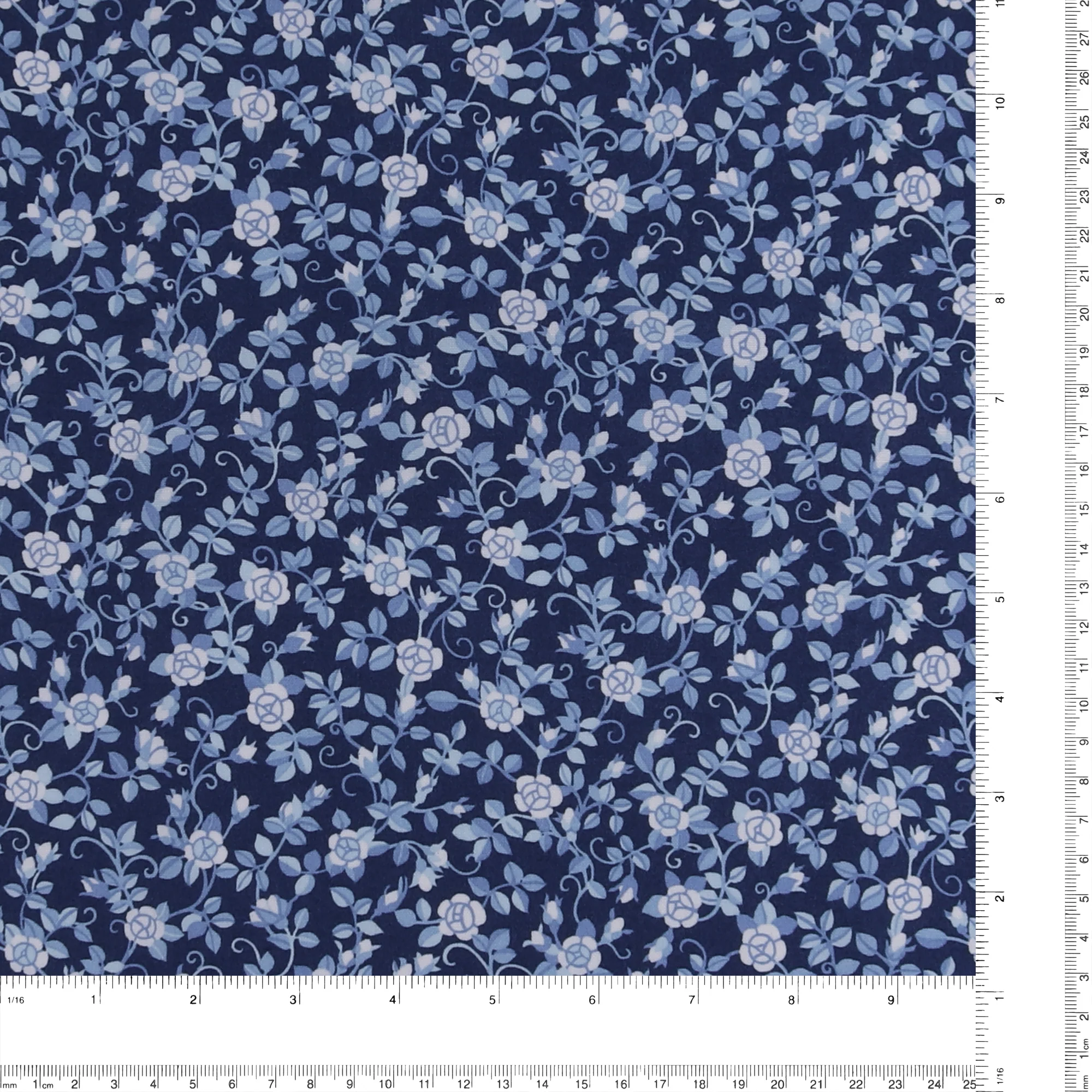 Printed Cotton - LIBERTY of PARIS - 069 - Navy - Image 3