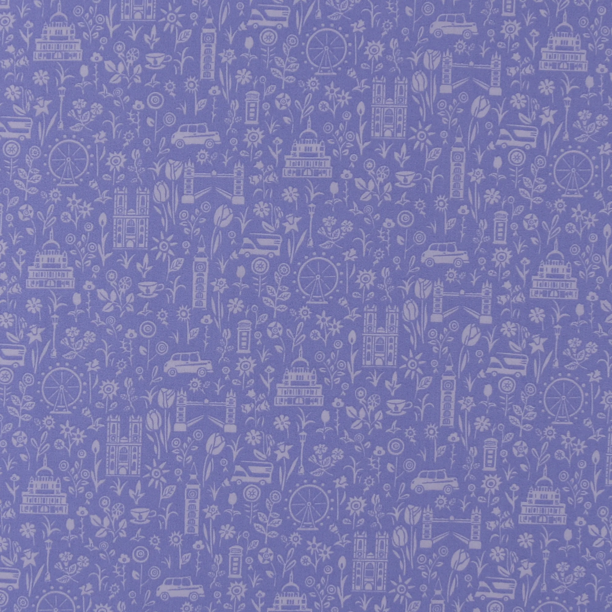 Printed Cotton - LIBERTY of PARIS - 071 - Periwinkle