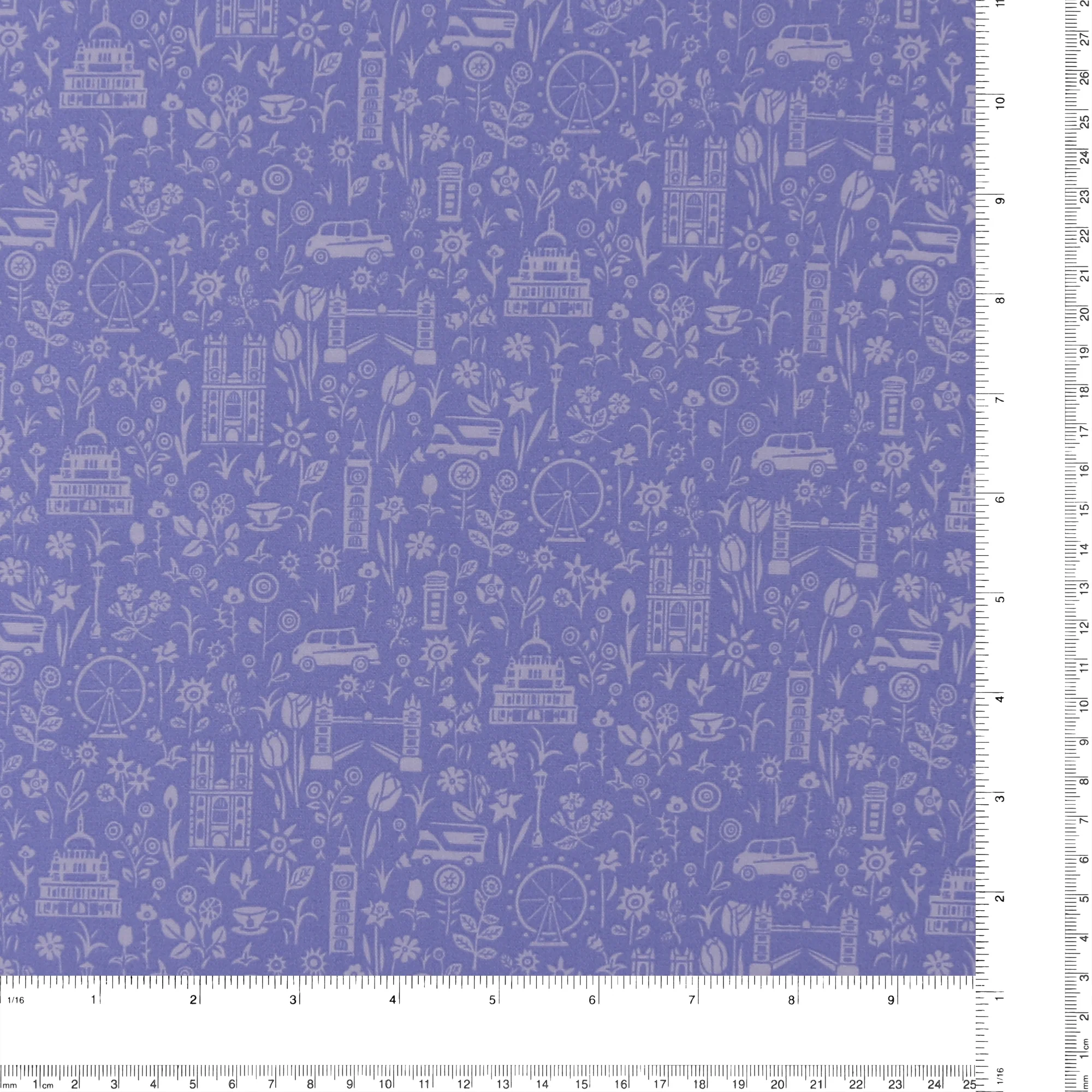 Printed Cotton - LIBERTY of PARIS - 071 - Periwinkle - Image 3