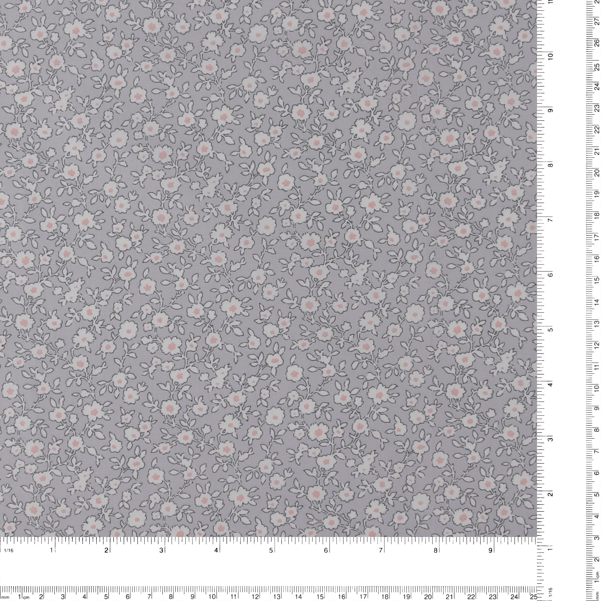 Printed Cotton - LIBERTY of PARIS - 077 - Light Grey - Image 3