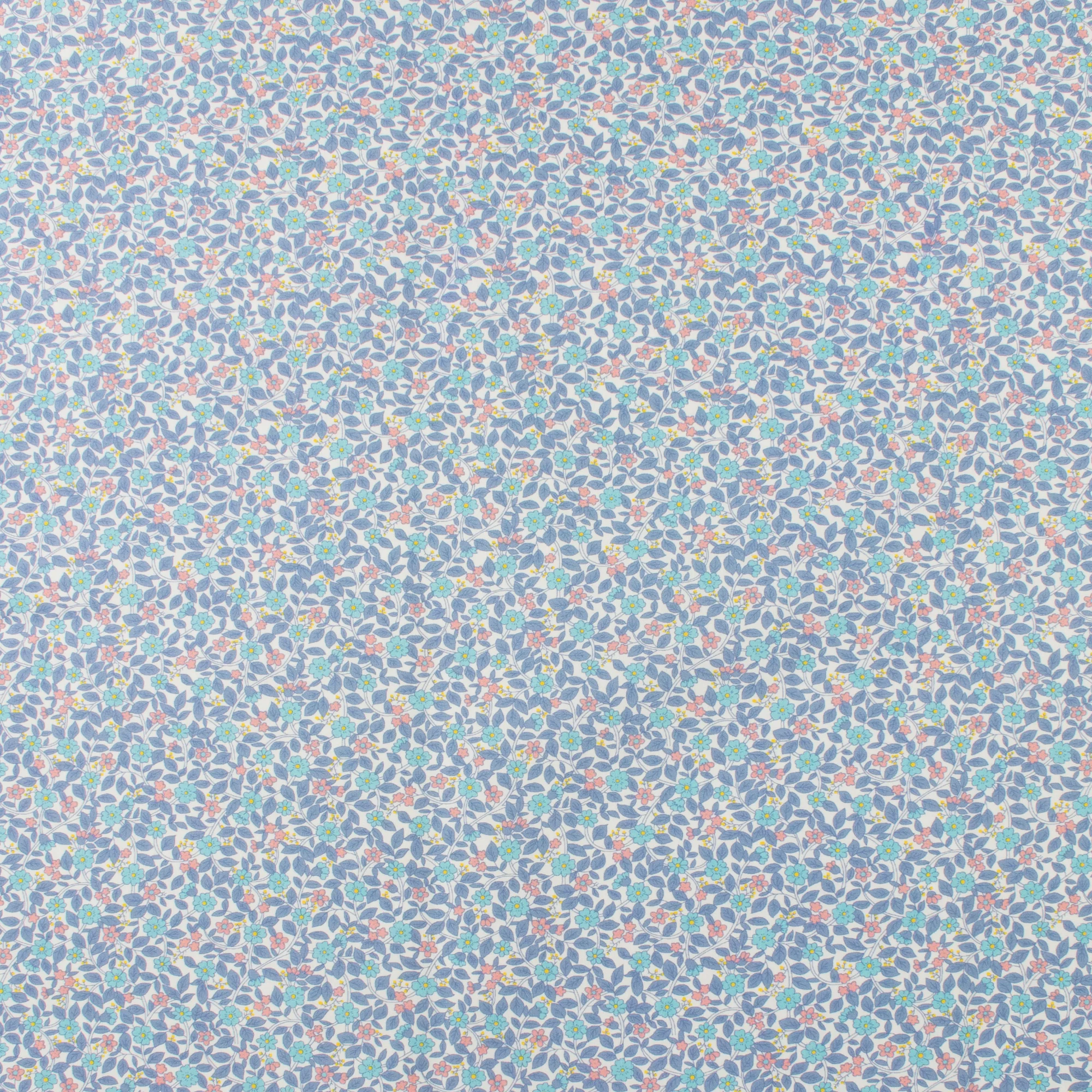 Printed Cotton - Lillibet Floral - 005 - Periwinkle
