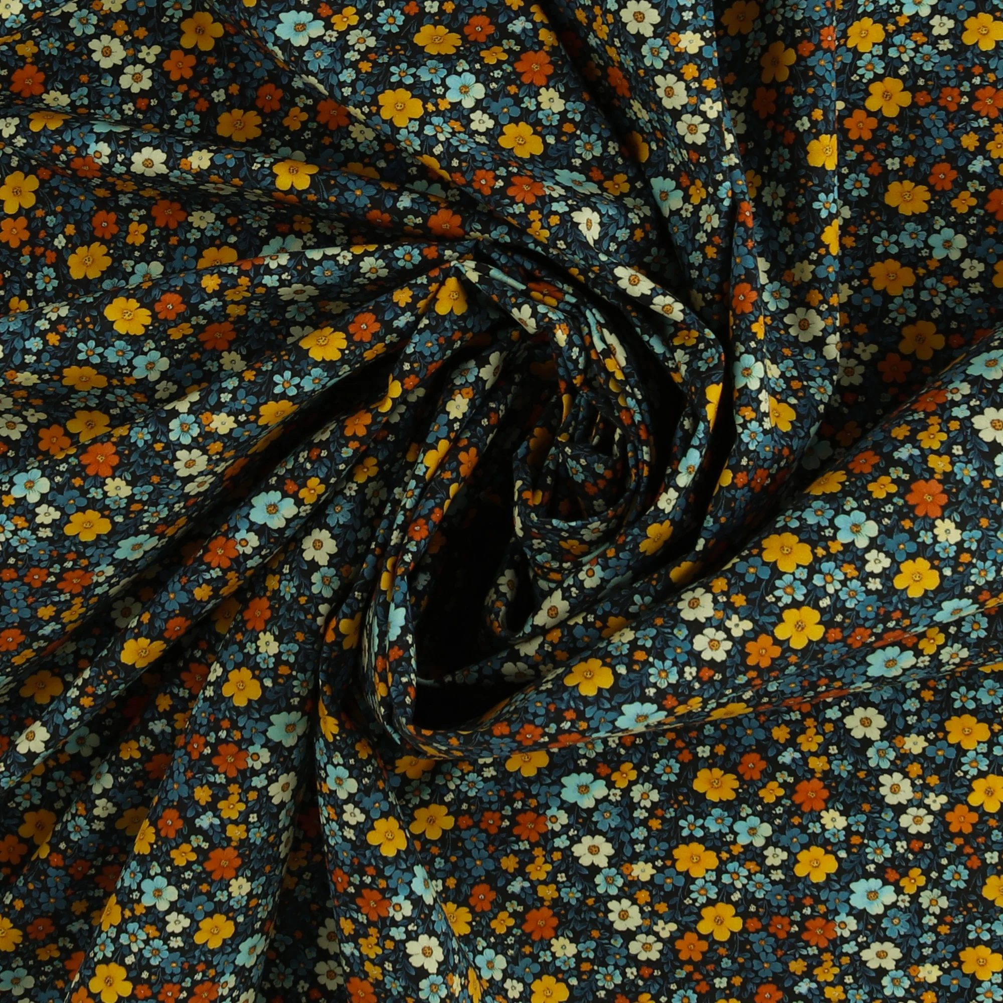 Printed Cotton - Lillibet Floral - 014 - Navy - Image 2