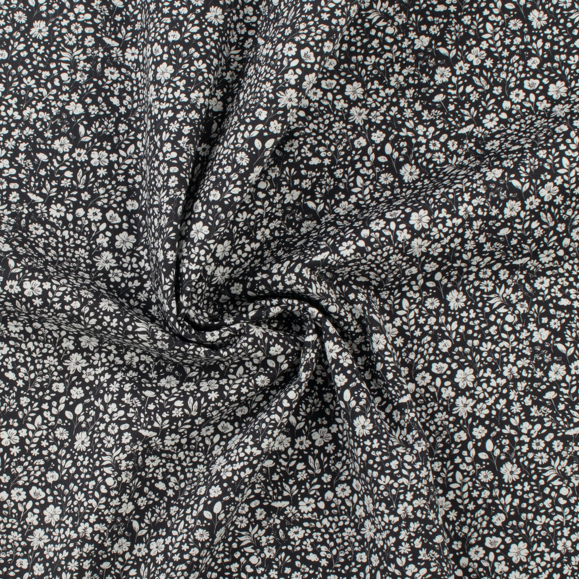 Printed Cotton - Lillibet Floral - 019 - Black - Image 2