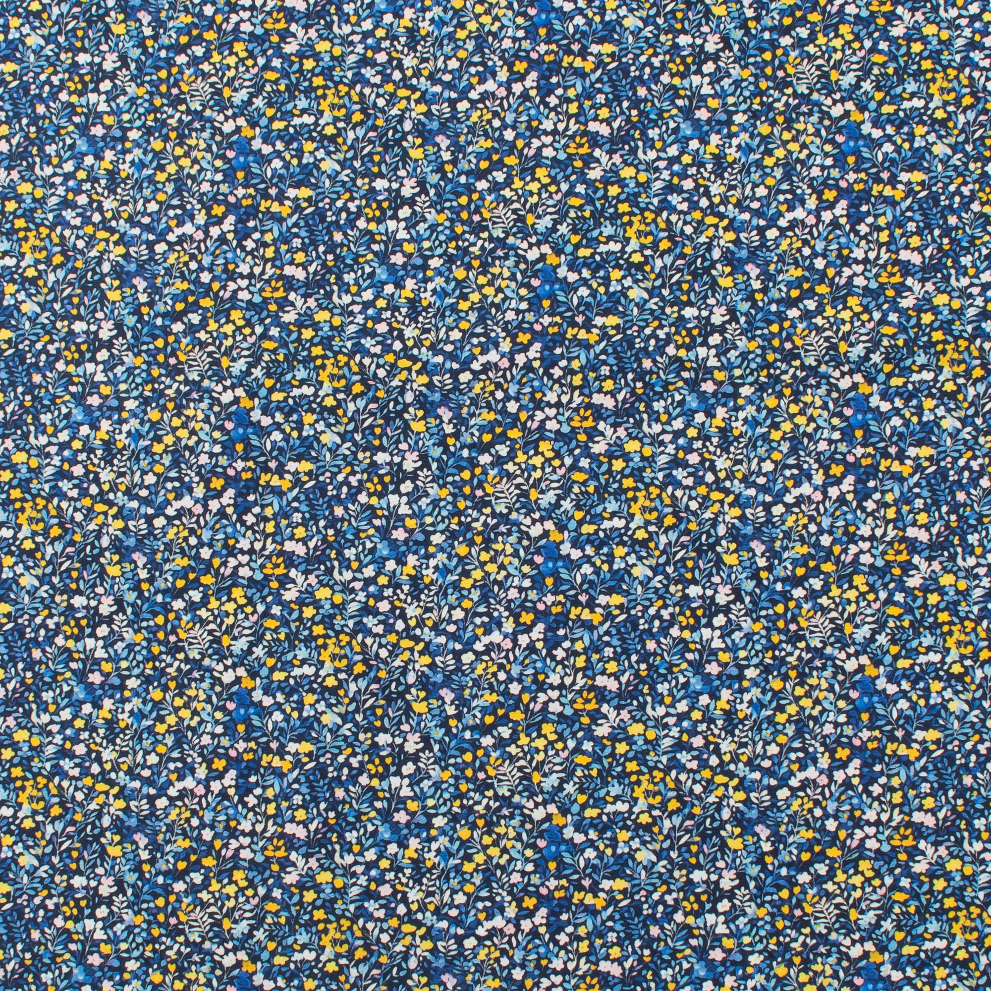 Printed Cotton - Lillibet Floral - 020 - Navy