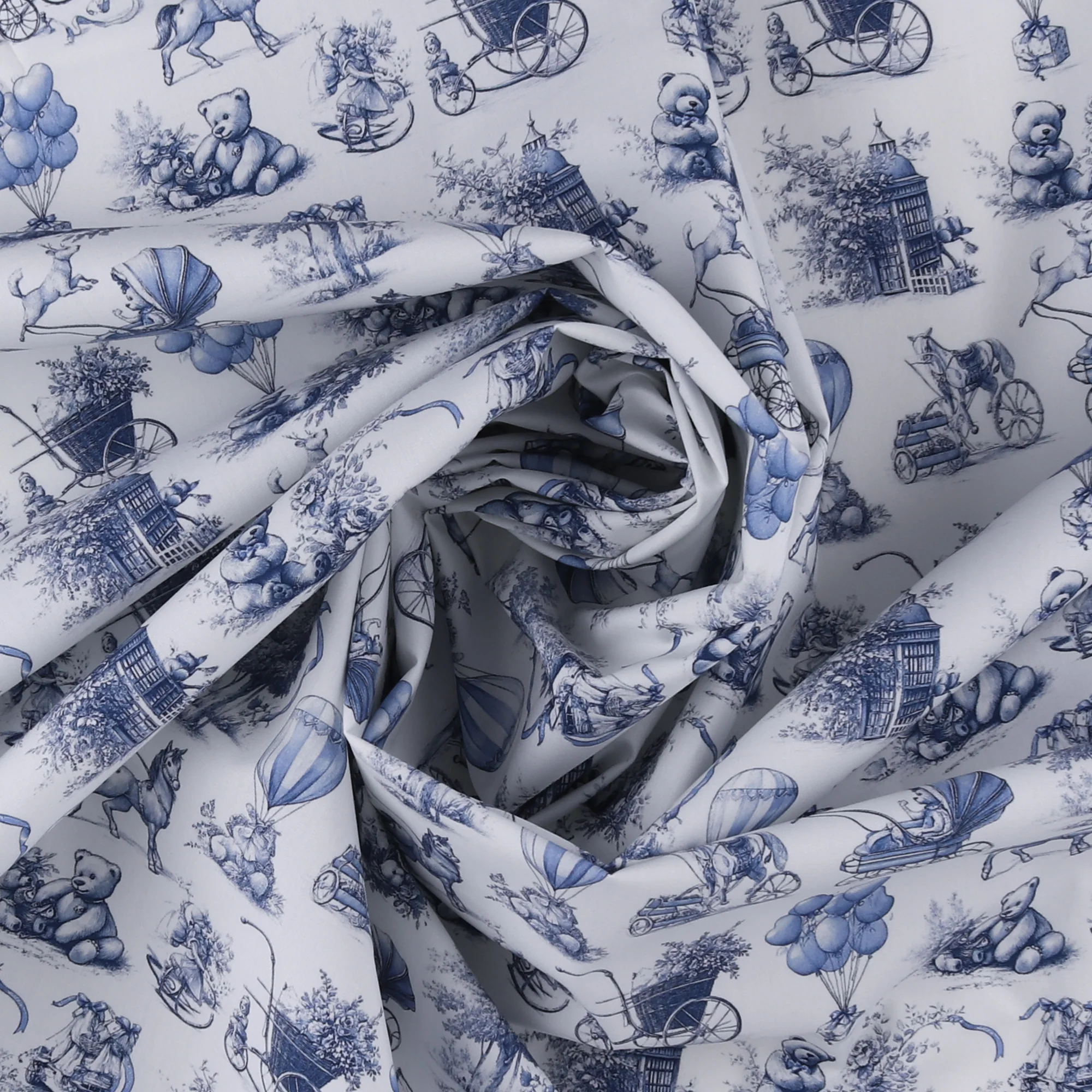 Printed Cotton - Little Ones - 014 - Blue - Image 2