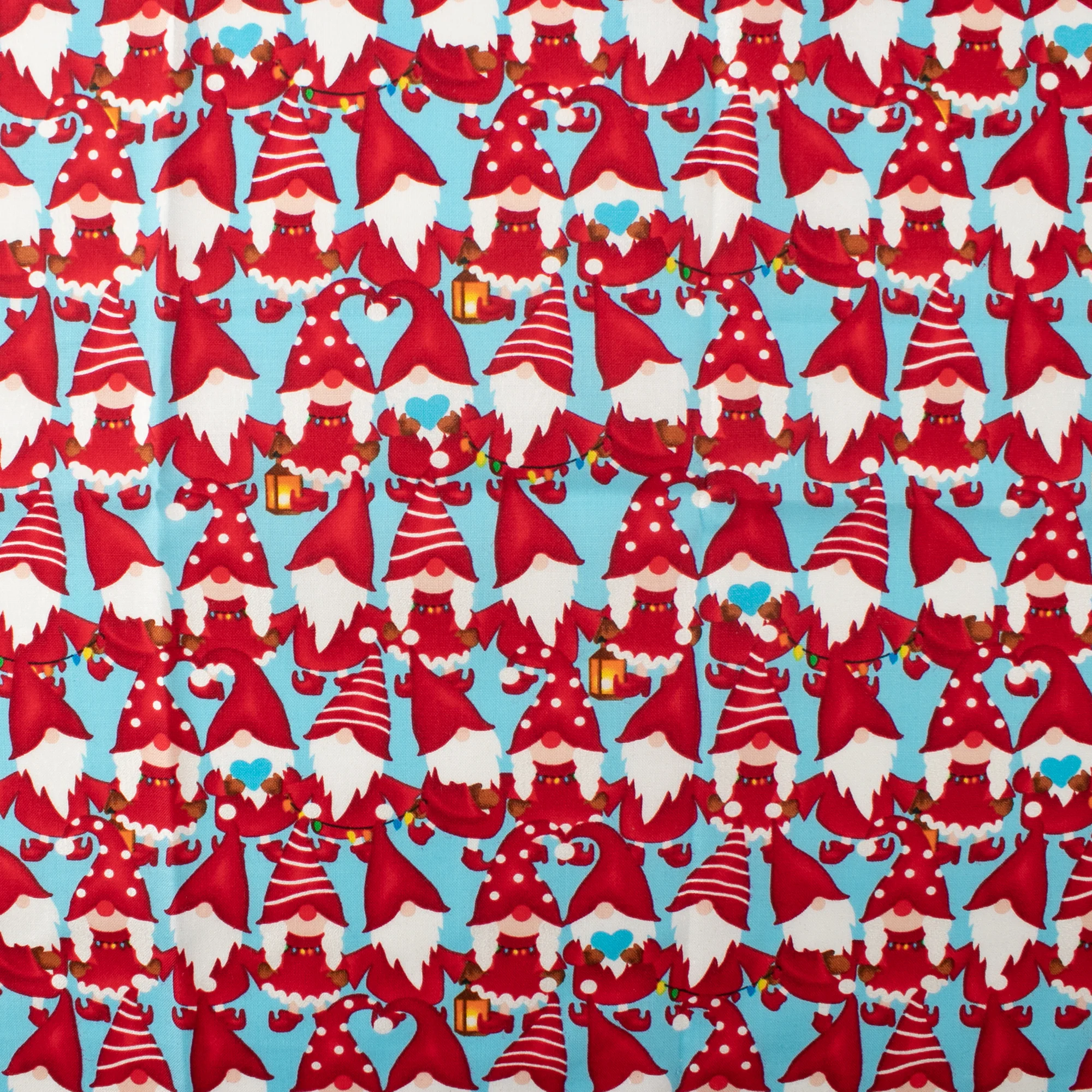 Printed Cotton - MERRY GNOMEVILLE - Chillin with my Gnomies - Blue