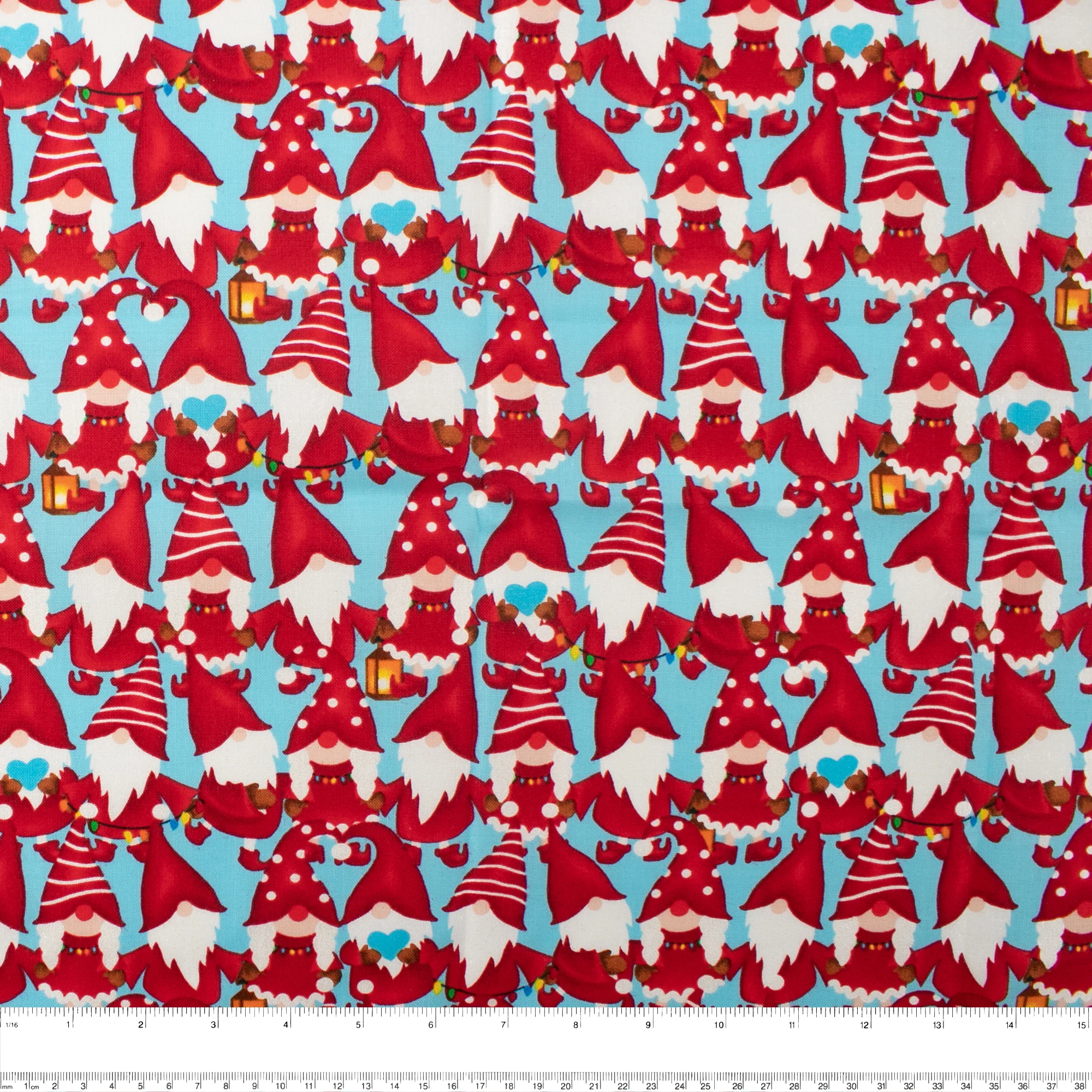 Printed Cotton - MERRY GNOMEVILLE - Chillin with my Gnomies - Blue - Image 3