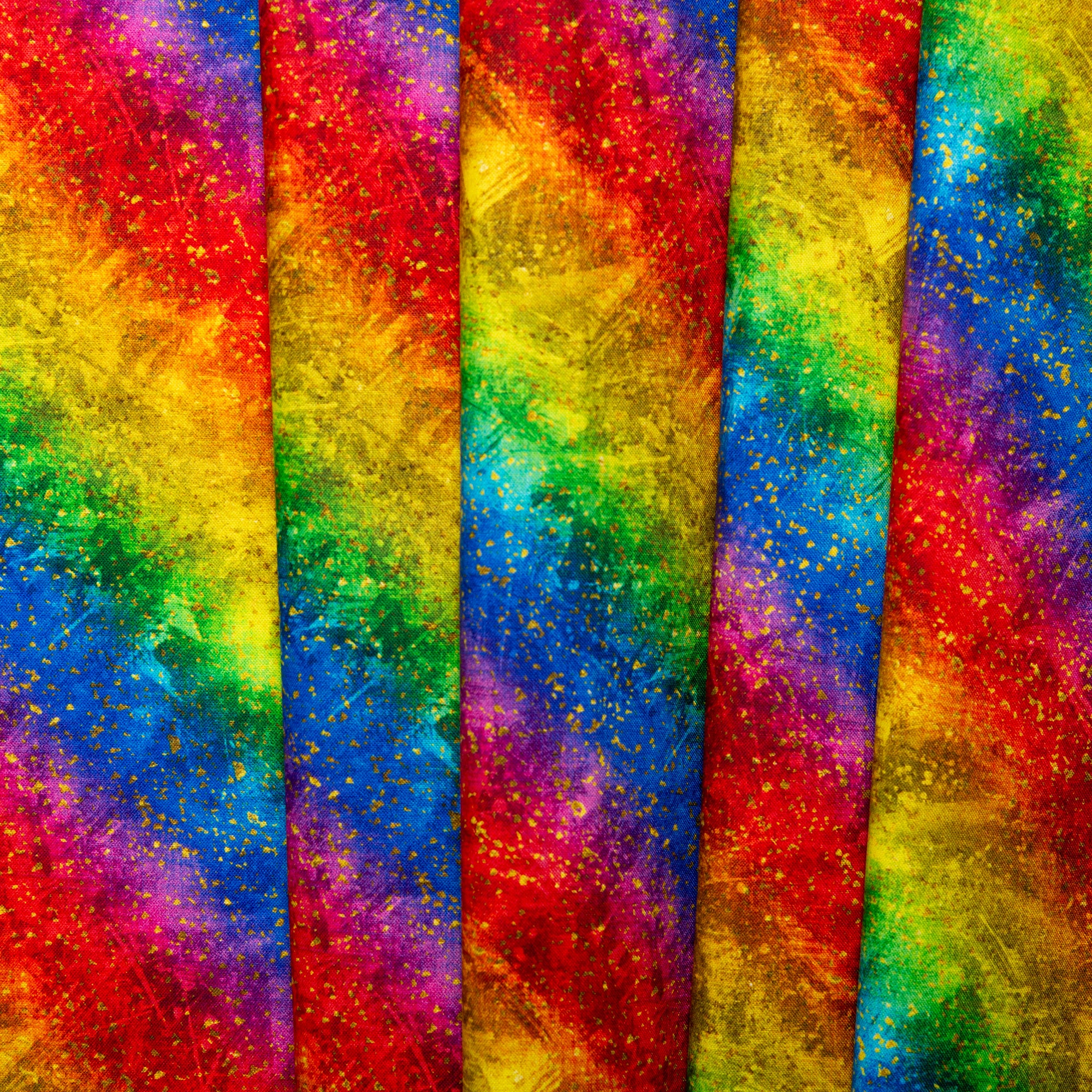 Printed Cotton - MOOK ESSENTIALS - Painted Rainbow - Image 4