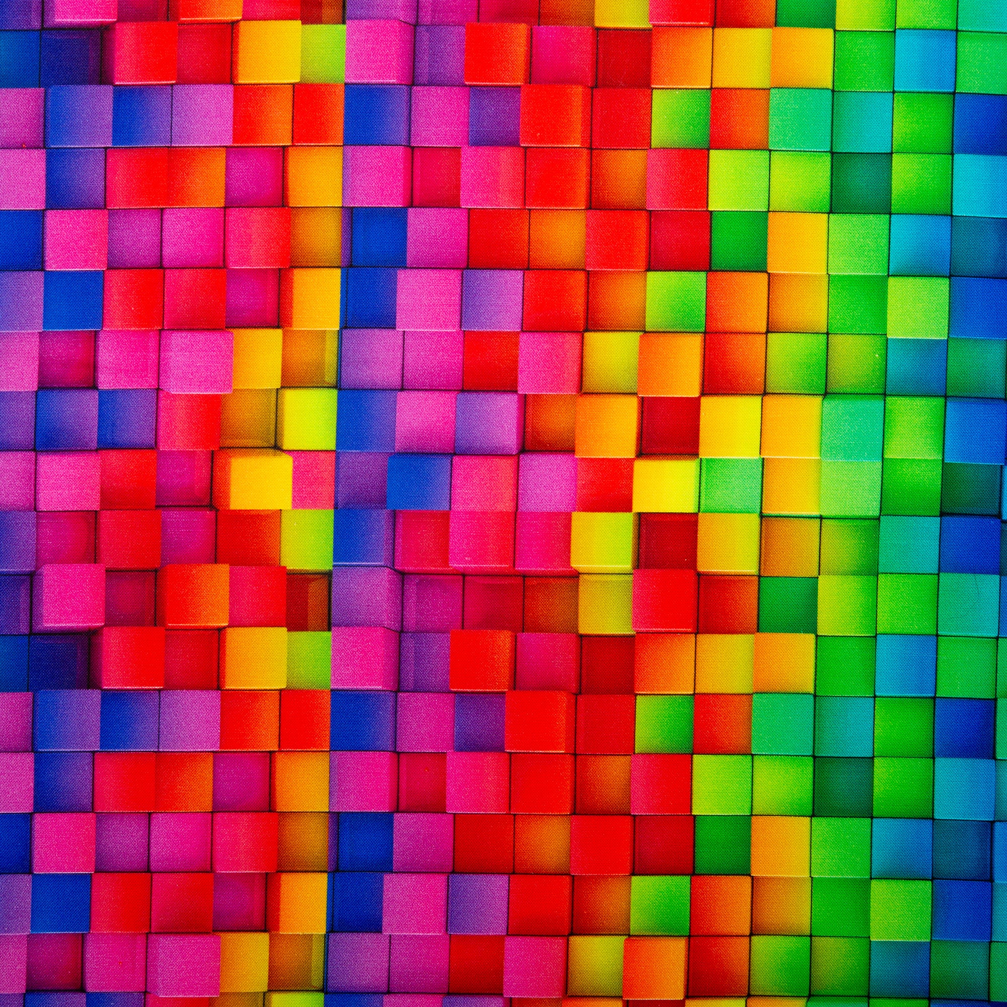 Printed Cotton - MOOK ESSENTIALS - Rainbow Square