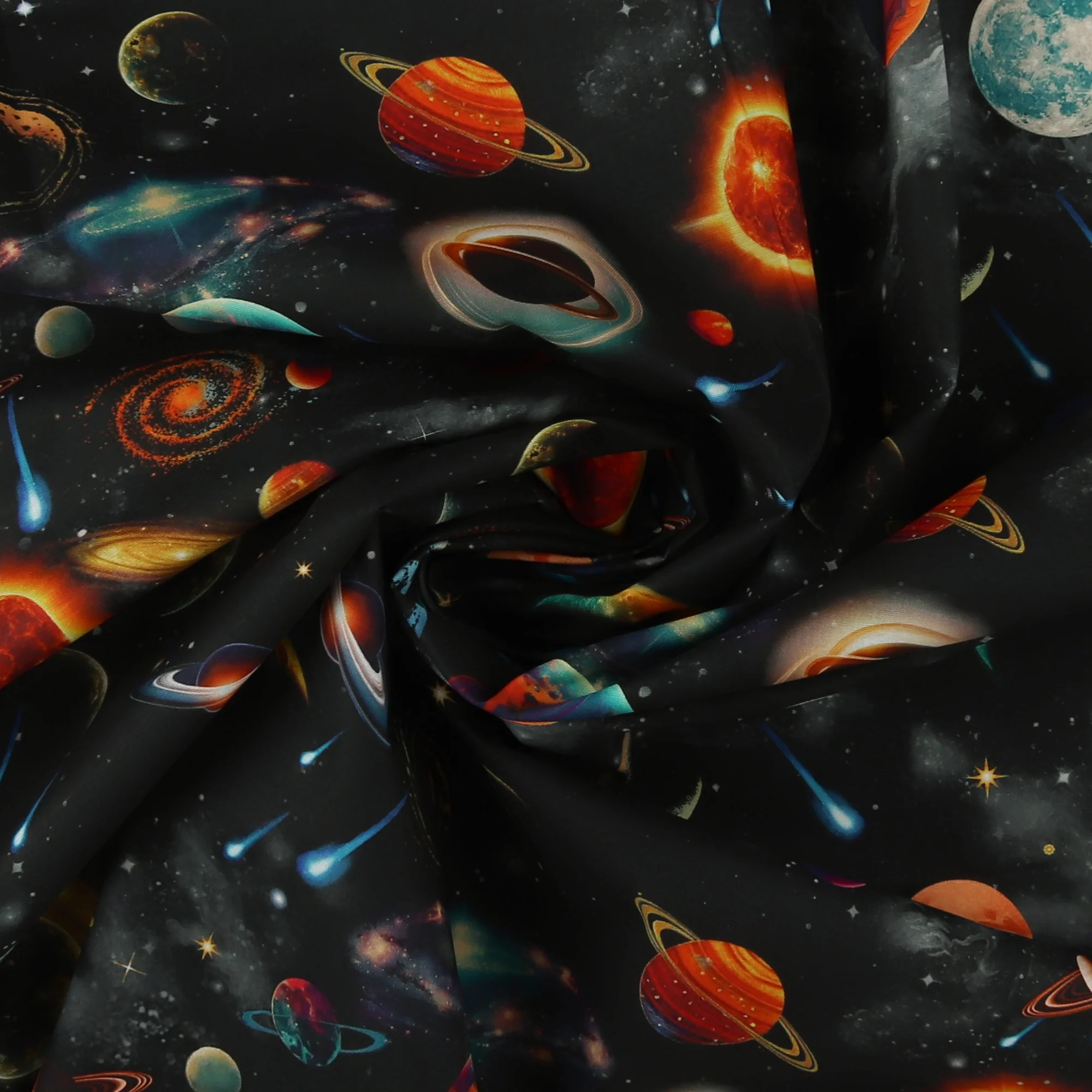Printed Cotton - Out of this World - 002 - Black - Image 2