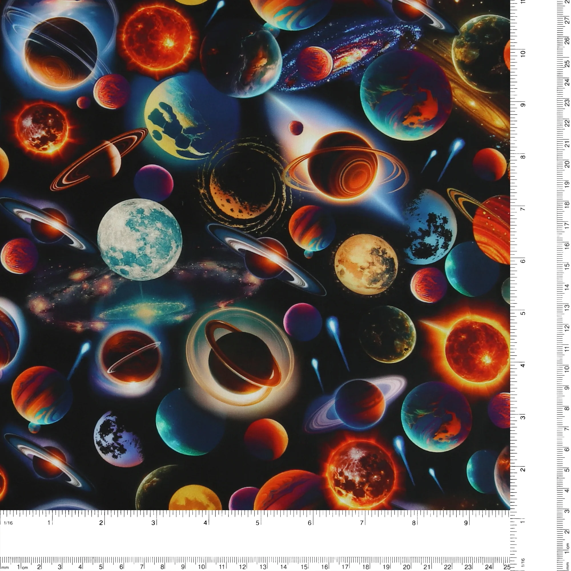 Printed Cotton - Out of this World - 003 - Black - Image 3