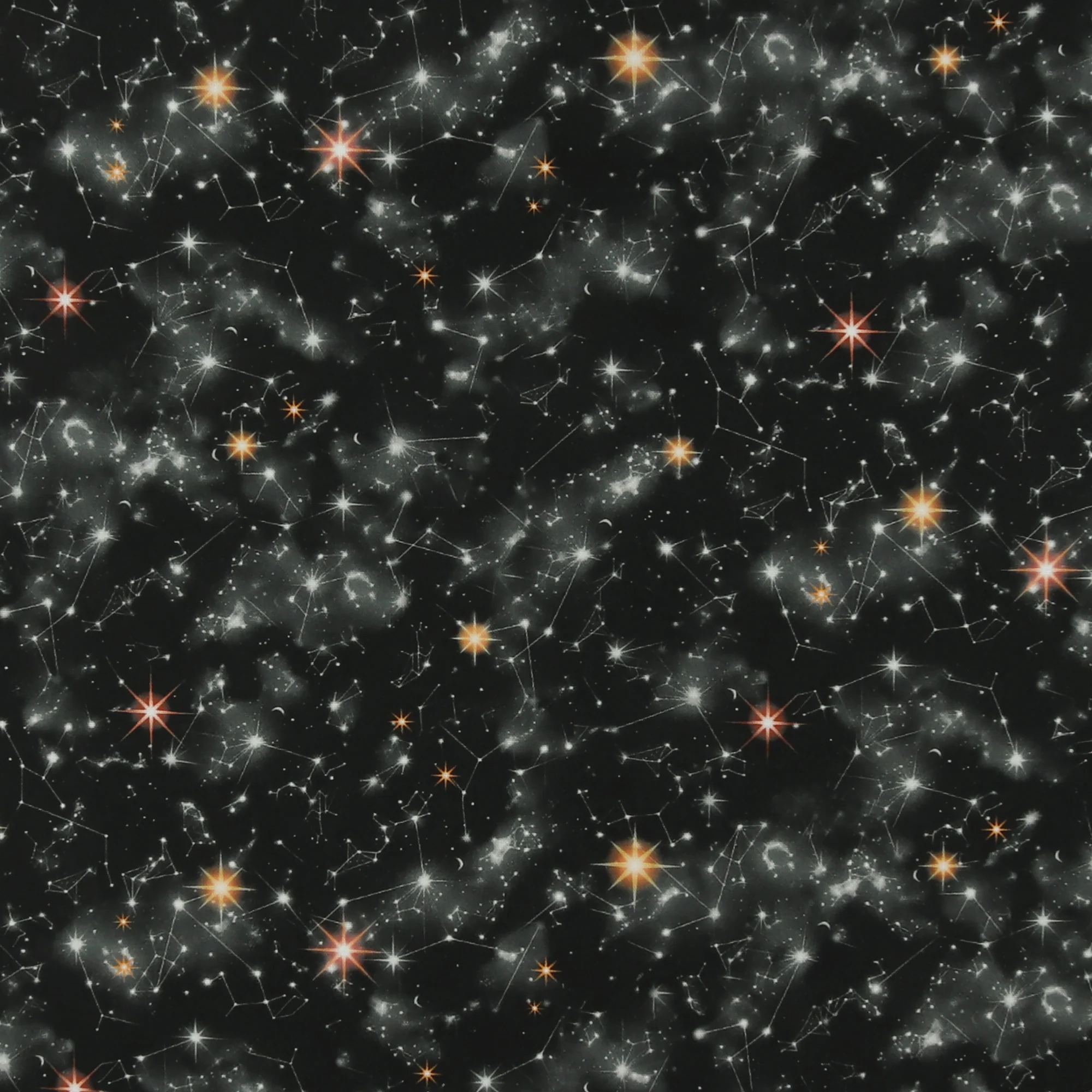 Printed Cotton - Out of this World - 008 - Black
