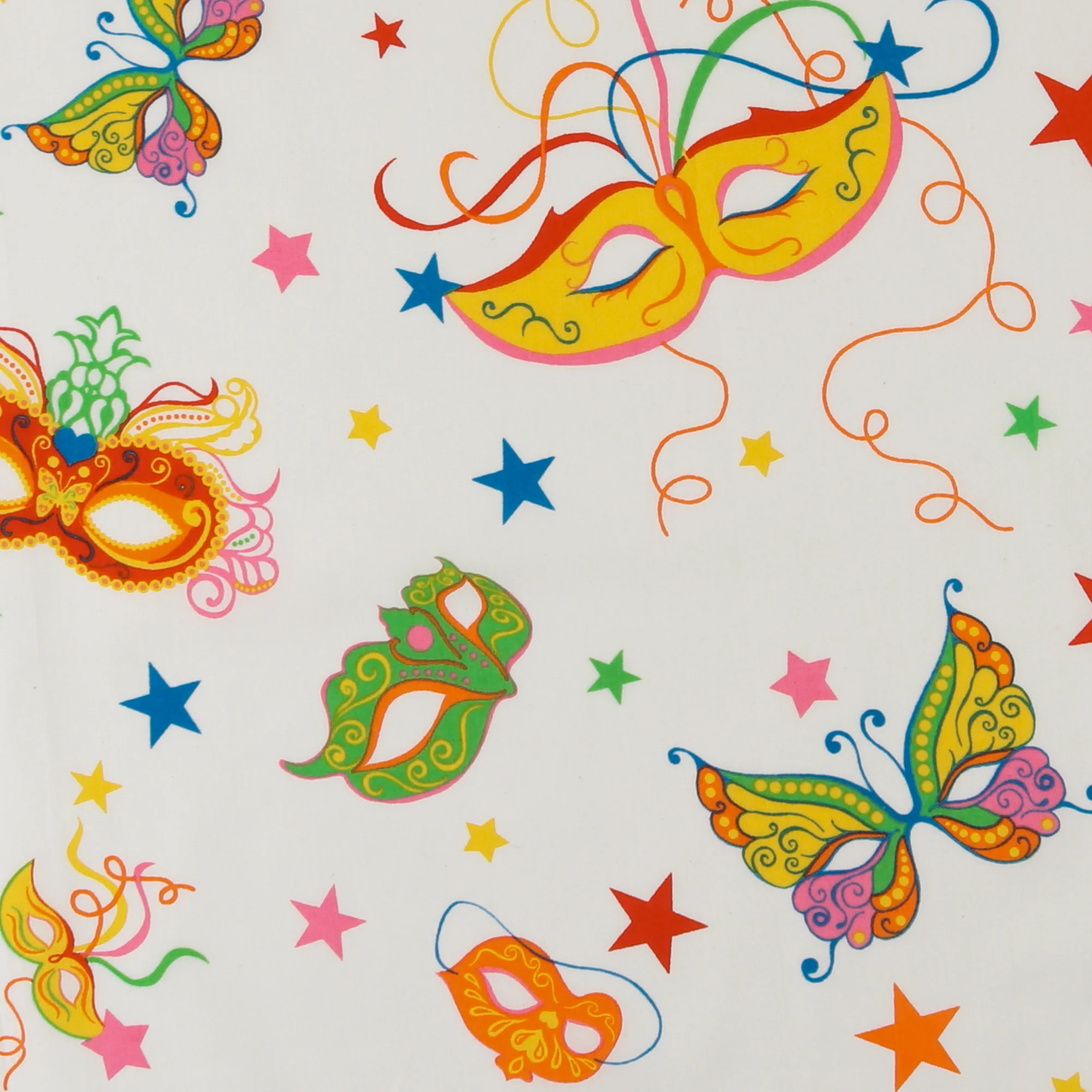 Printed Cotton Popline - WINNIE - 010 - White
