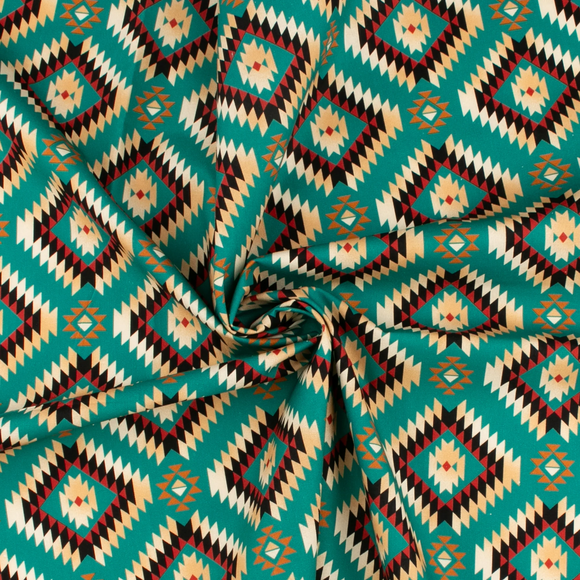 Printed Cotton - PRAIRIE CREEK - 012 - Teal - Image 2