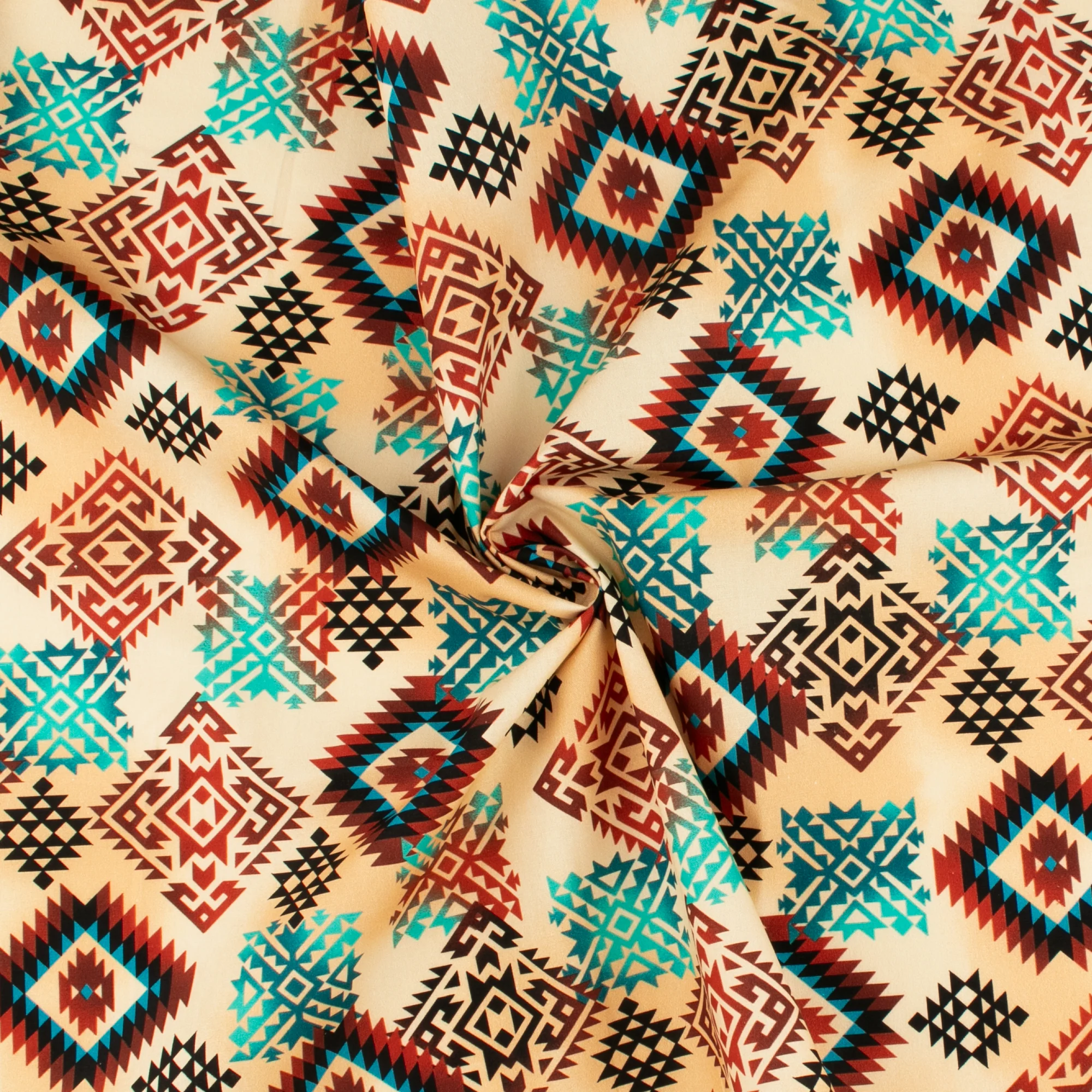Printed Cotton - PRAIRIE CREEK - 015 - Beige - Image 2