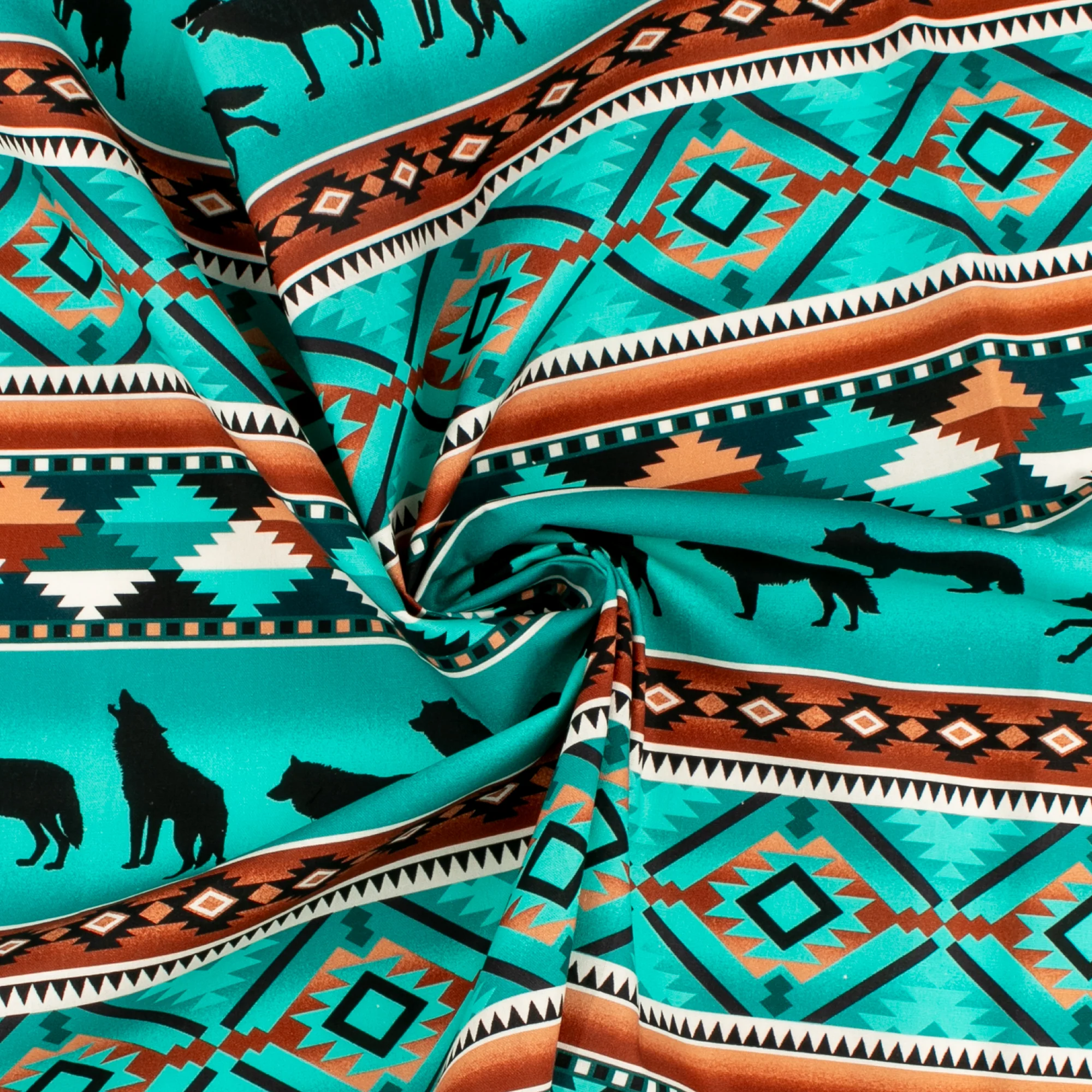 Printed Cotton - PRAIRIE CREEK - 020 - Teal - Image 2