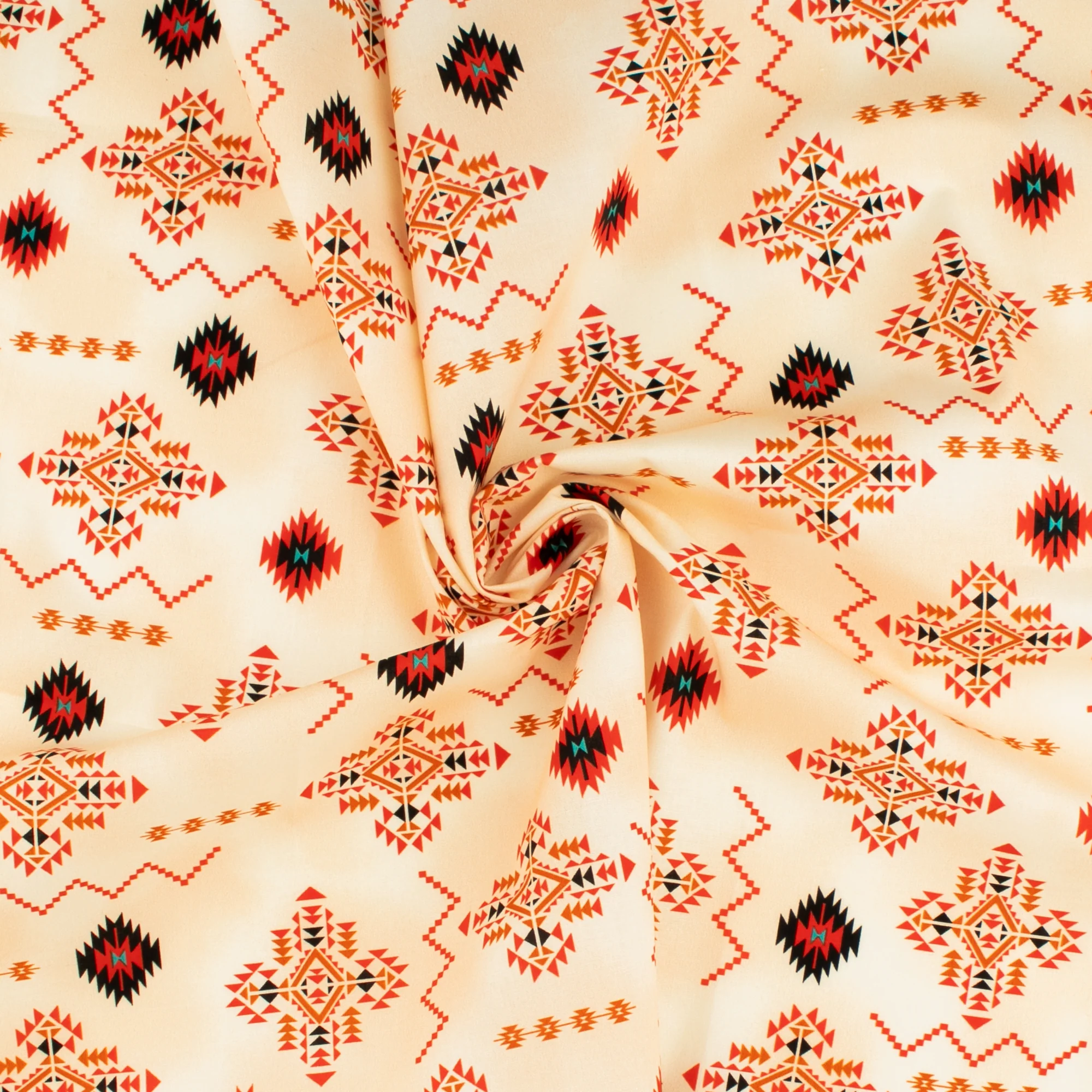 Printed Cotton - PRAIRIE CREEK - 025 - Natural - Image 2
