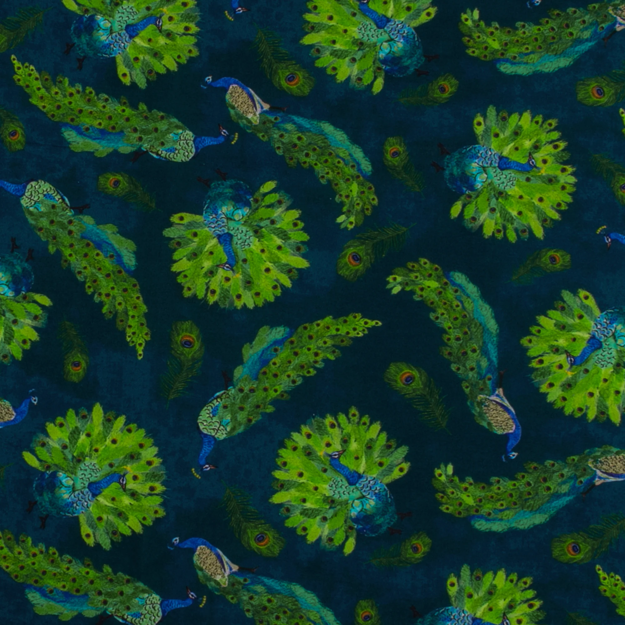 Printed Cotton - PROMENADE - 001 - Teal