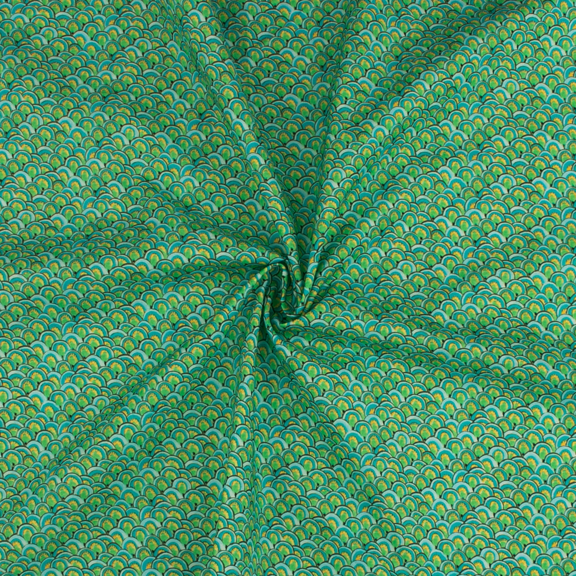 Printed Cotton - PROMENADE - 005 - Green - Image 2