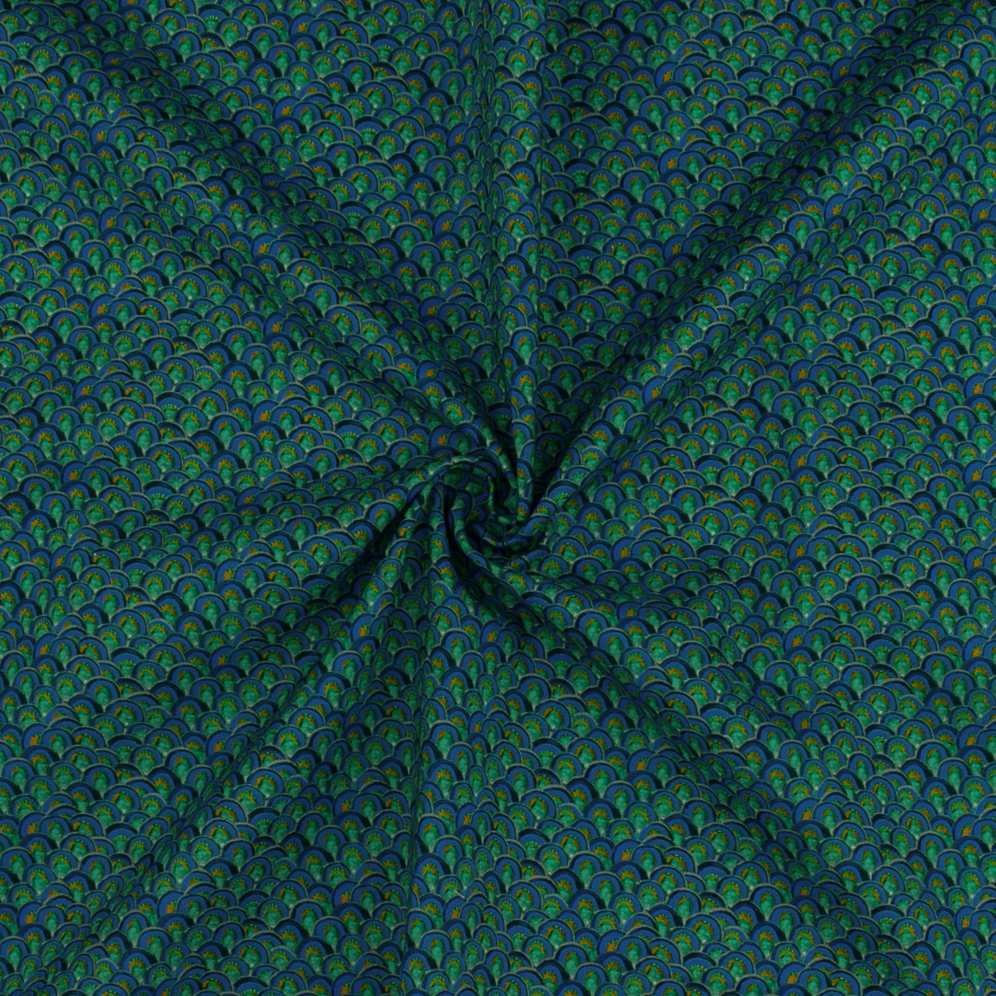 Printed Cotton - PROMENADE - 006 - Blue - Image 2