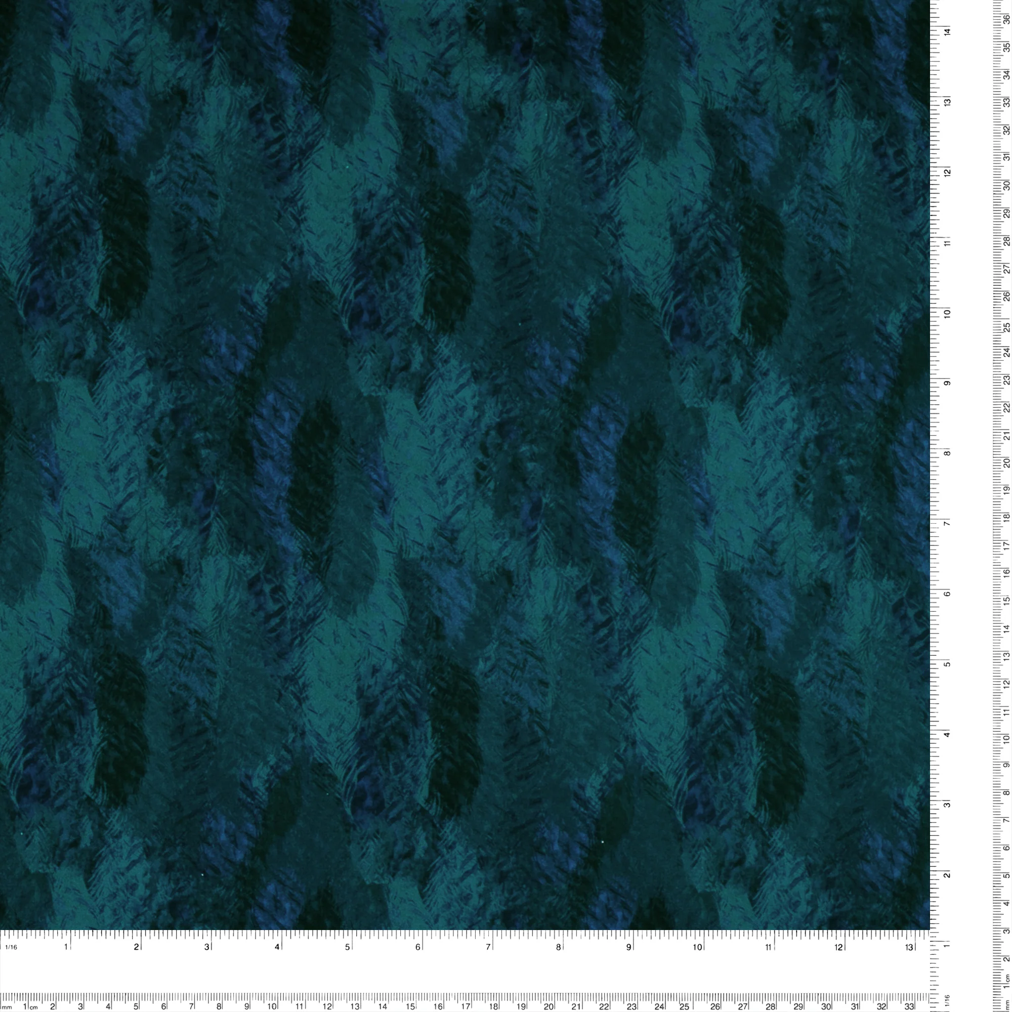 Printed Cotton - PROMENADE - 009 - Teal - Image 3