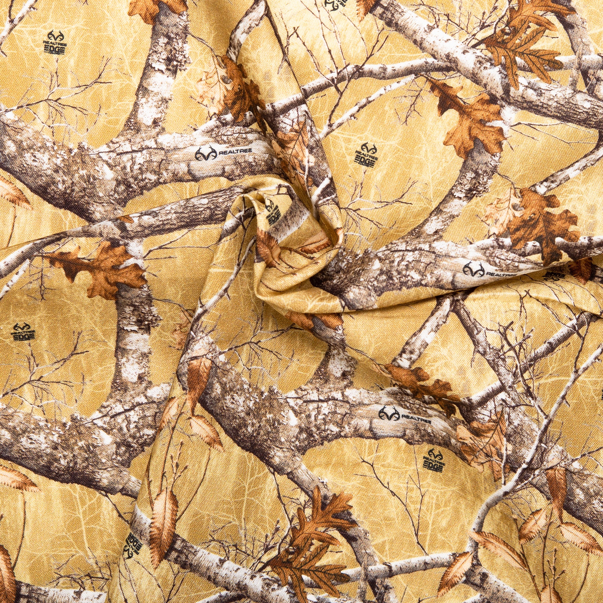 Printed cotton - REAL TREE - Brown - Image 2