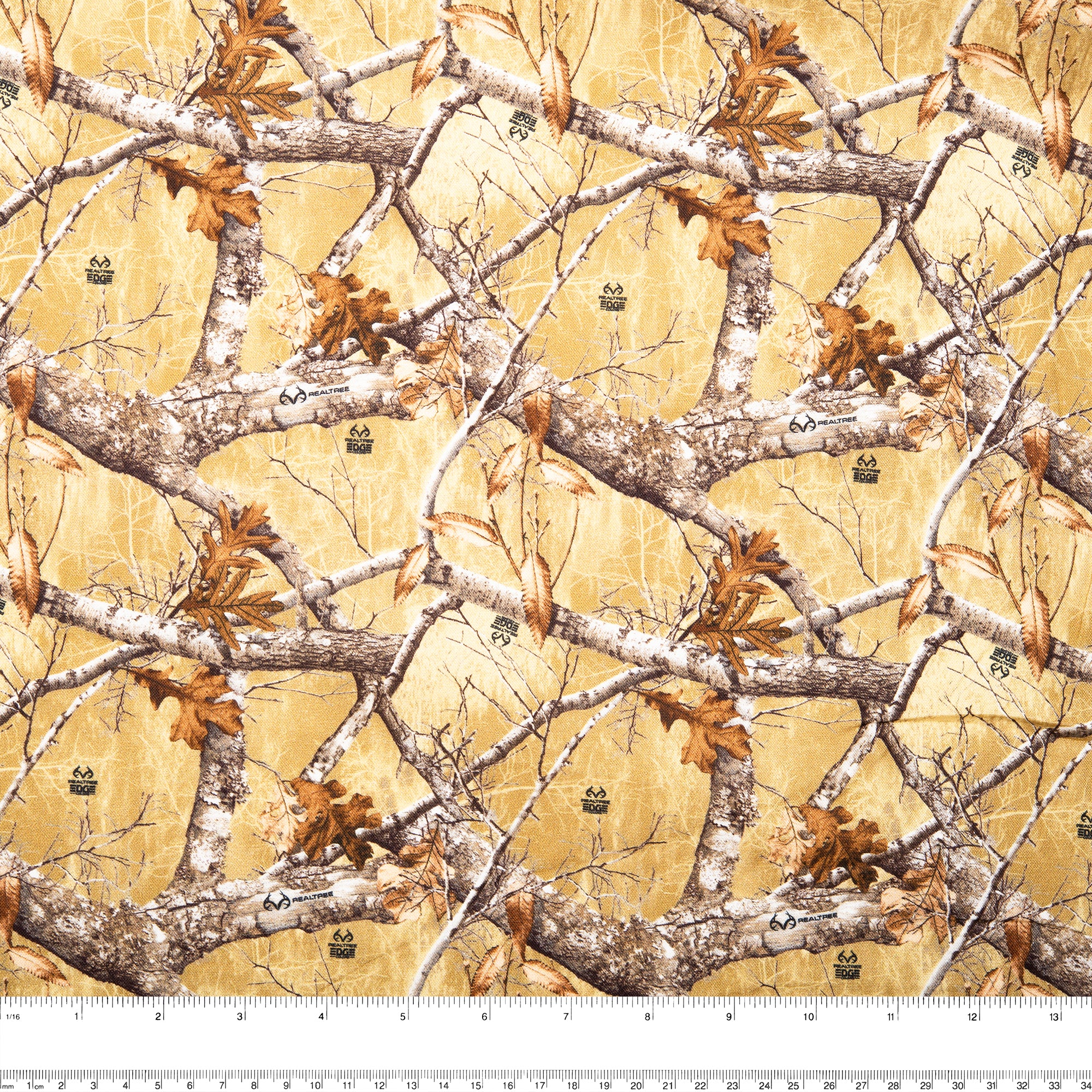 Printed cotton - REAL TREE - Brown - Image 3
