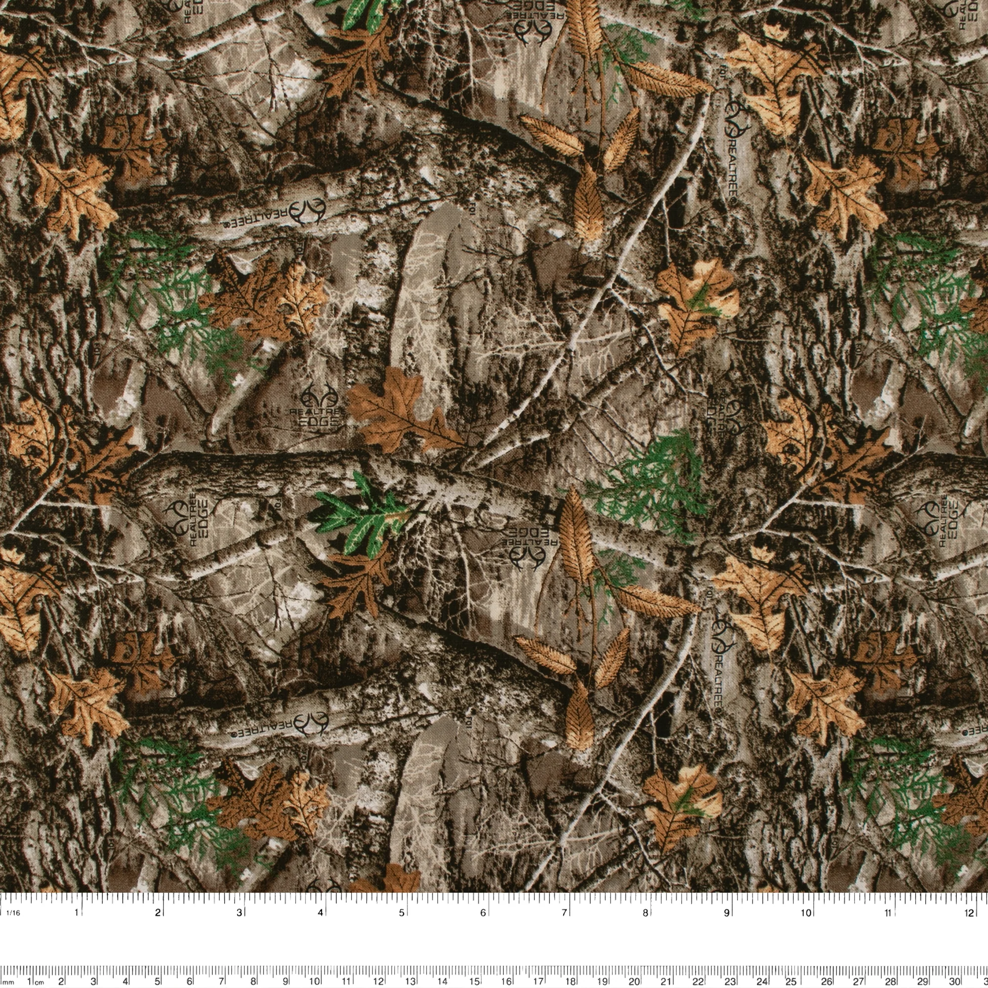 Printed cotton - REAL TREE - Brown / Beige - Image 3