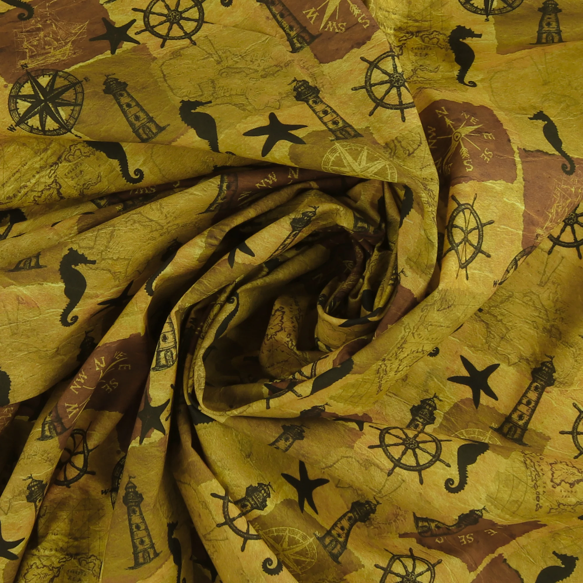 Printed Cotton - Sailing Away - 003 - Golden - Image 2