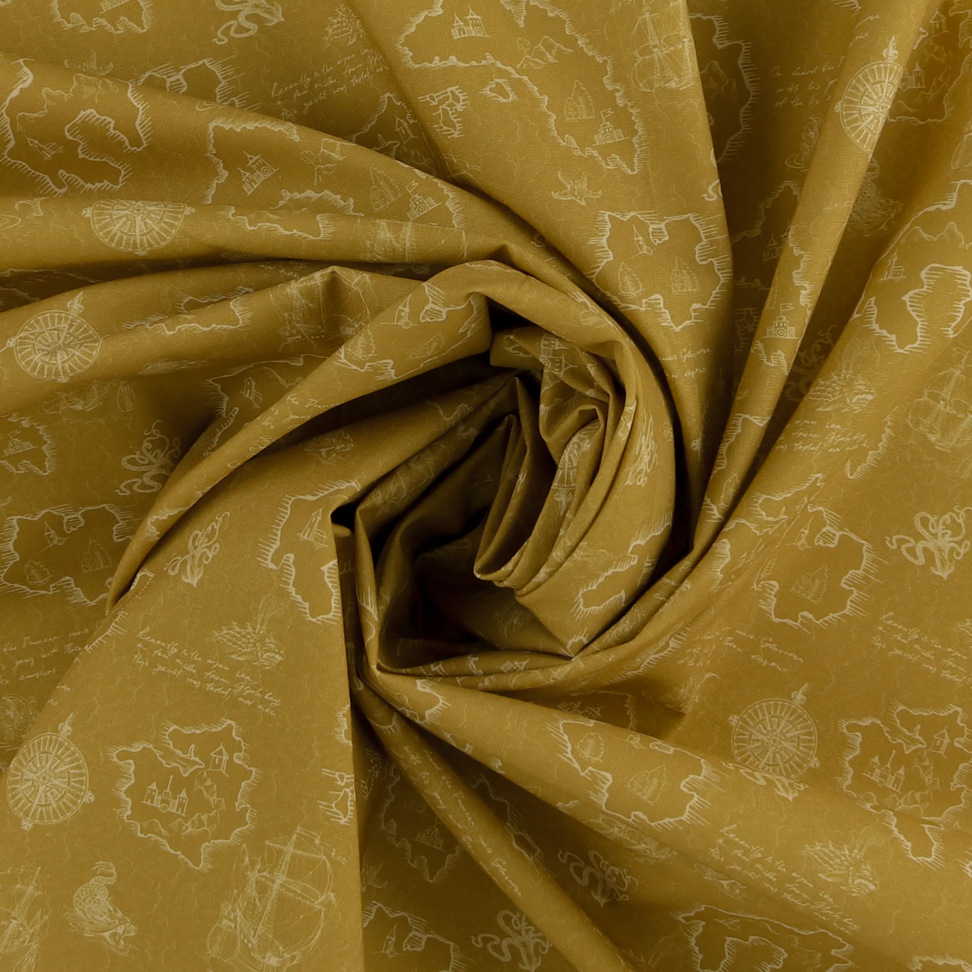 Printed Cotton - Sailing Away - 007 - Golden - Image 2