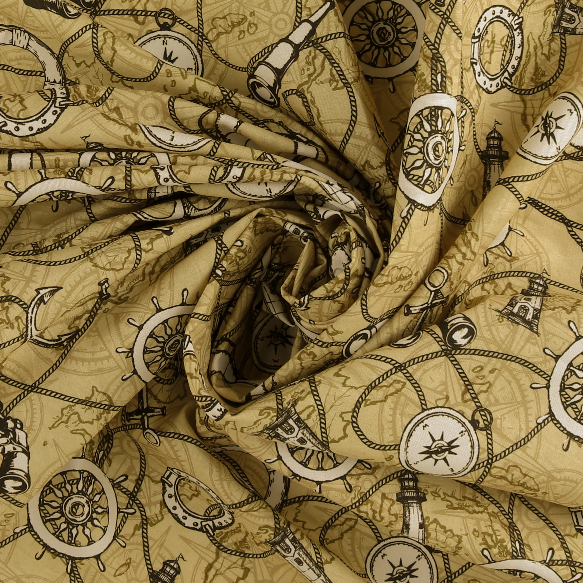 Printed Cotton - Sailing Away - 009 - Golden - Image 2