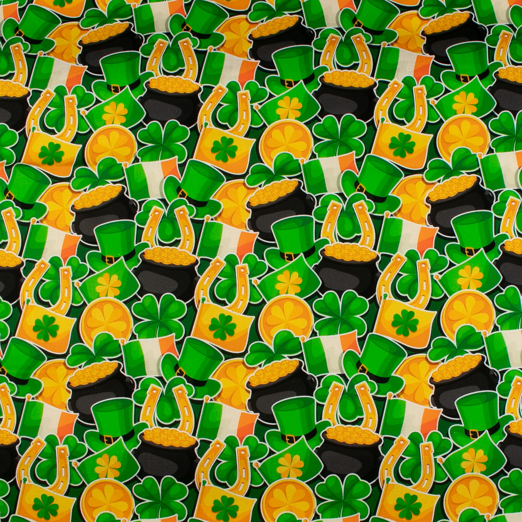 Printed Cotton - SAINT-PATRICK - 021 - Black