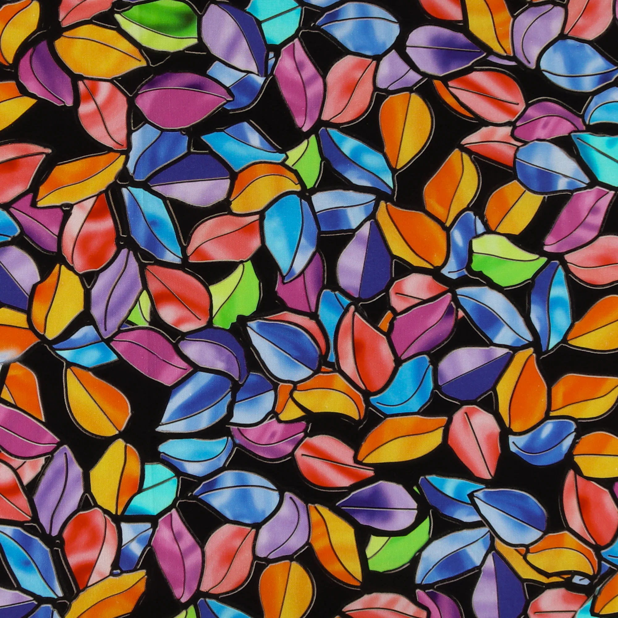 Printed Cotton - Stained Glass Coordinate - 002 - Black
