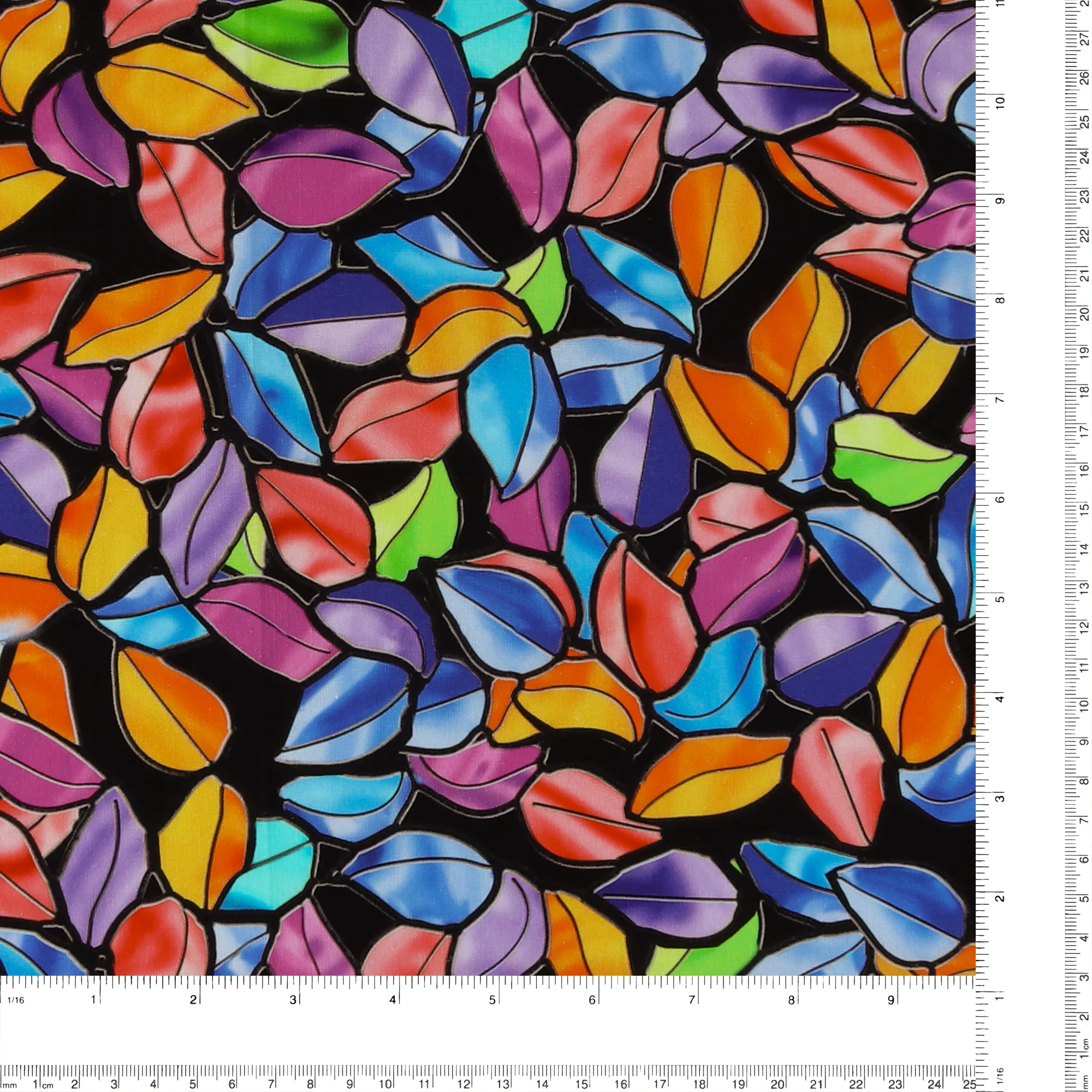 Printed Cotton - Stained Glass Coordinate - 002 - Black - Image 3