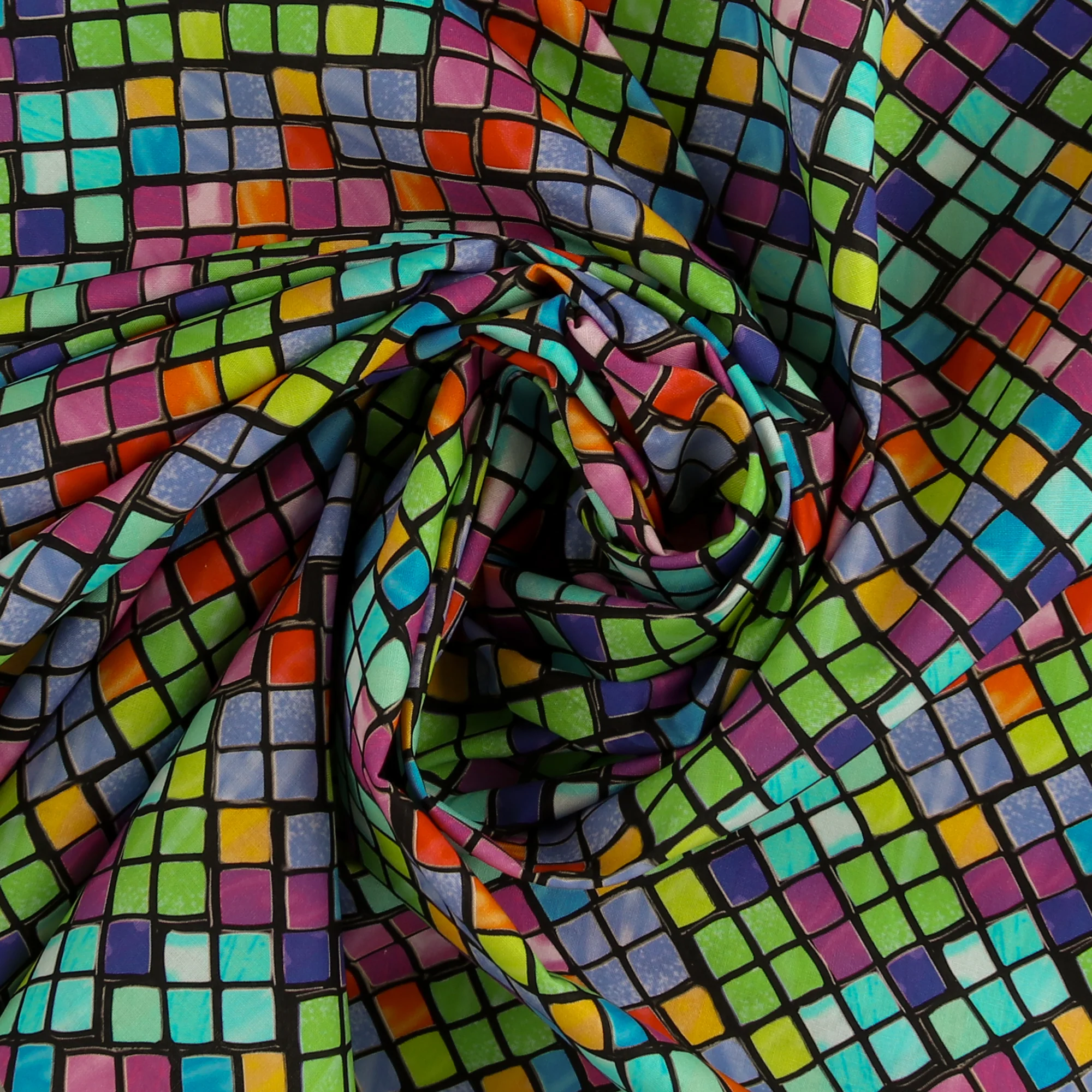 Printed Cotton - Stained Glass Coordinate - 003 - Multicolor - Image 2