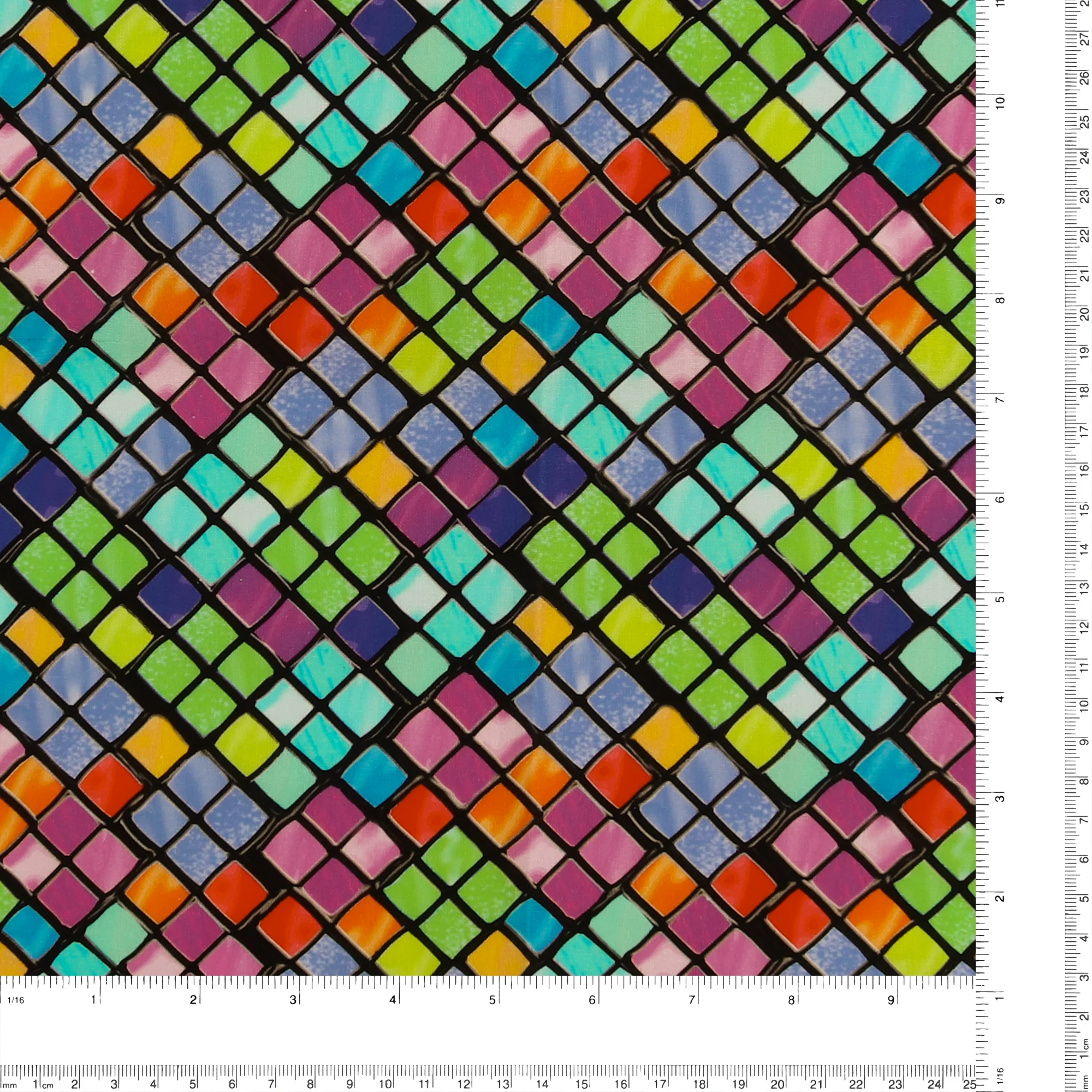 Printed Cotton - Stained Glass Coordinate - 003 - Multicolor - Image 3